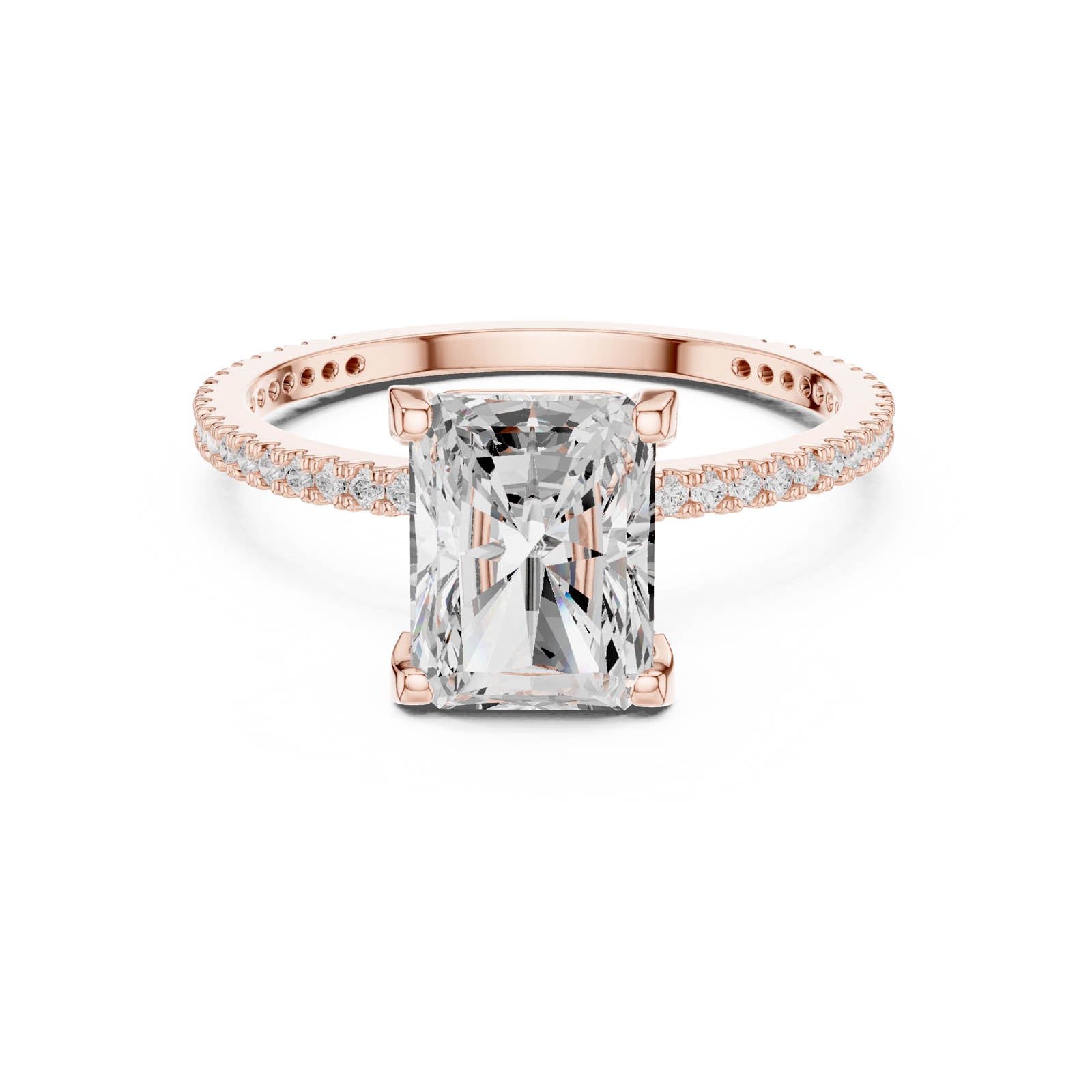 2.29 Ct. Radiant Cut Diamond Ring with Pavé Band (SBWR(68)) 5