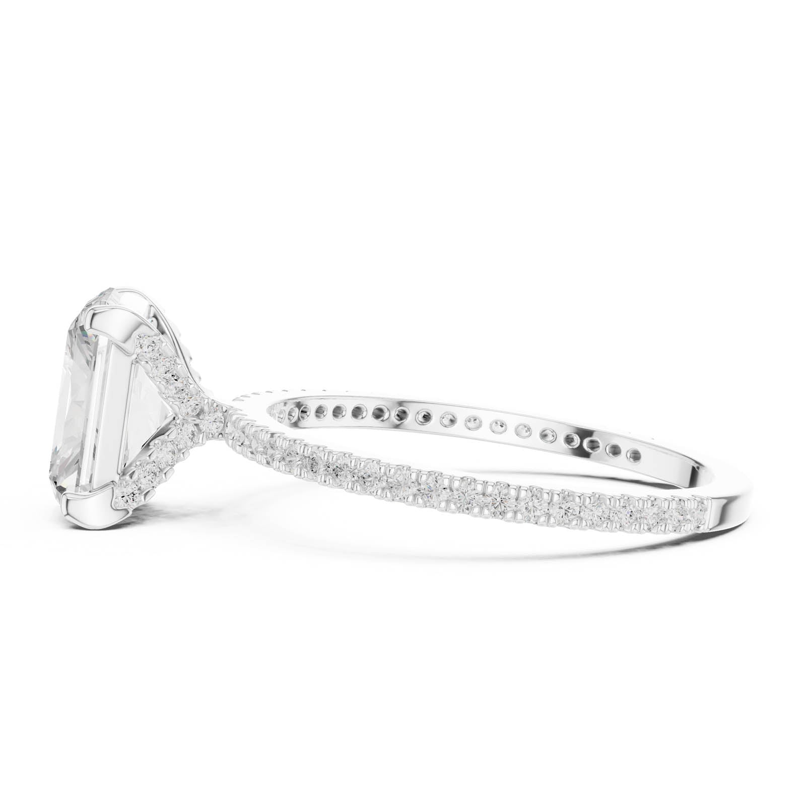 2.29 Ct. Radiant Cut Diamond Ring with Pavé Band (SBWR(68)) 8