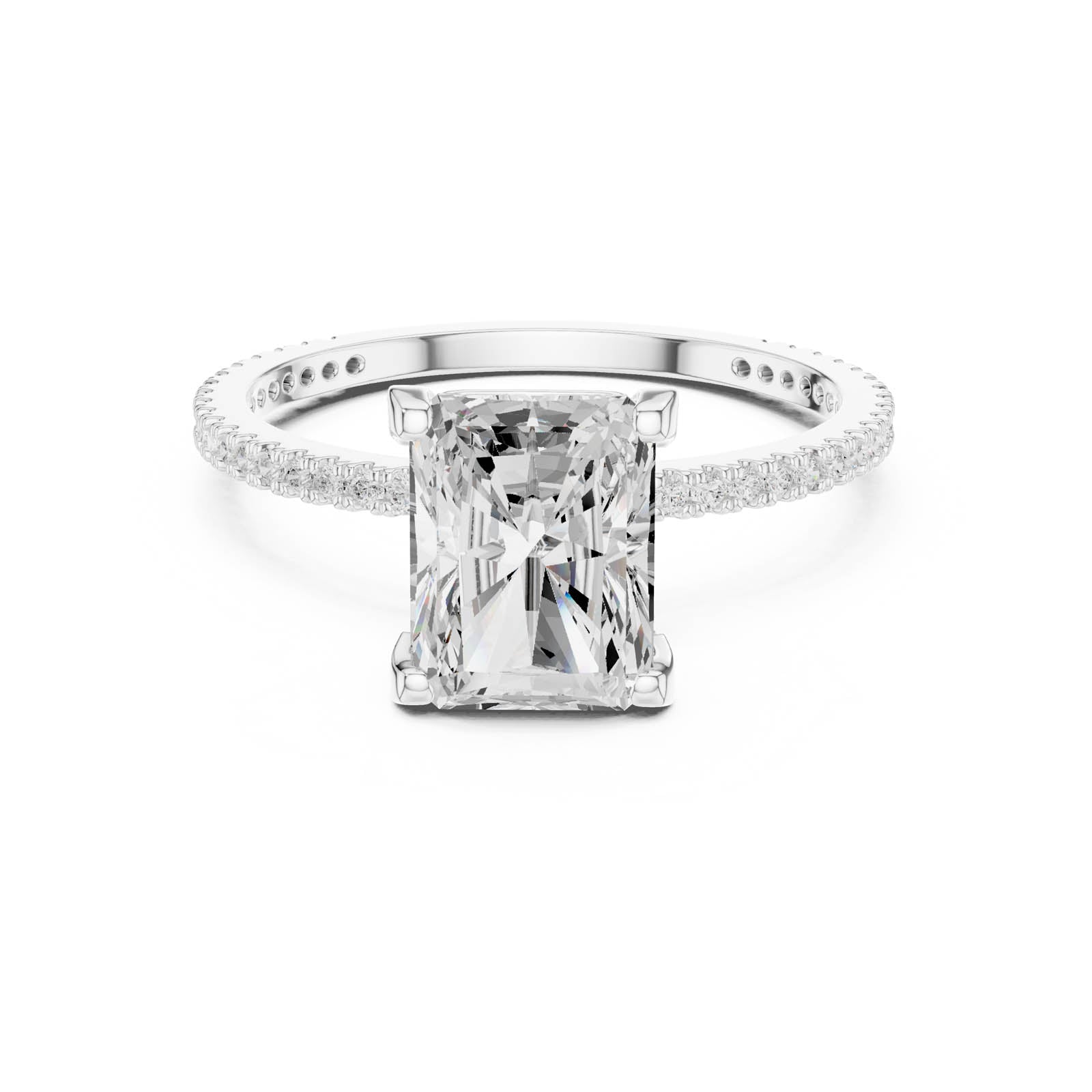 2.29 Ct. Radiant Cut Diamond Ring with Pavé Band (SBWR(68)) 1