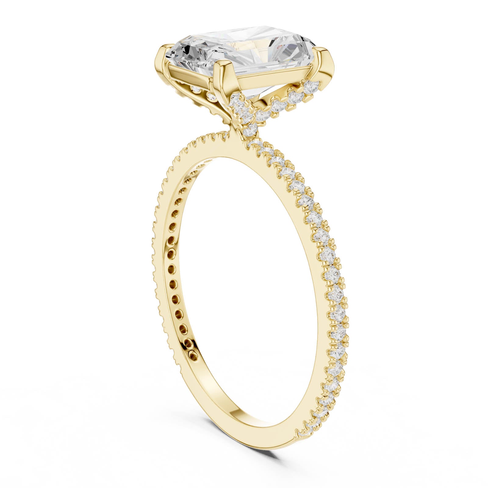 2.29 Ct. Radiant Cut Diamond Ring with Pavé Band (SBWR(68)) 9