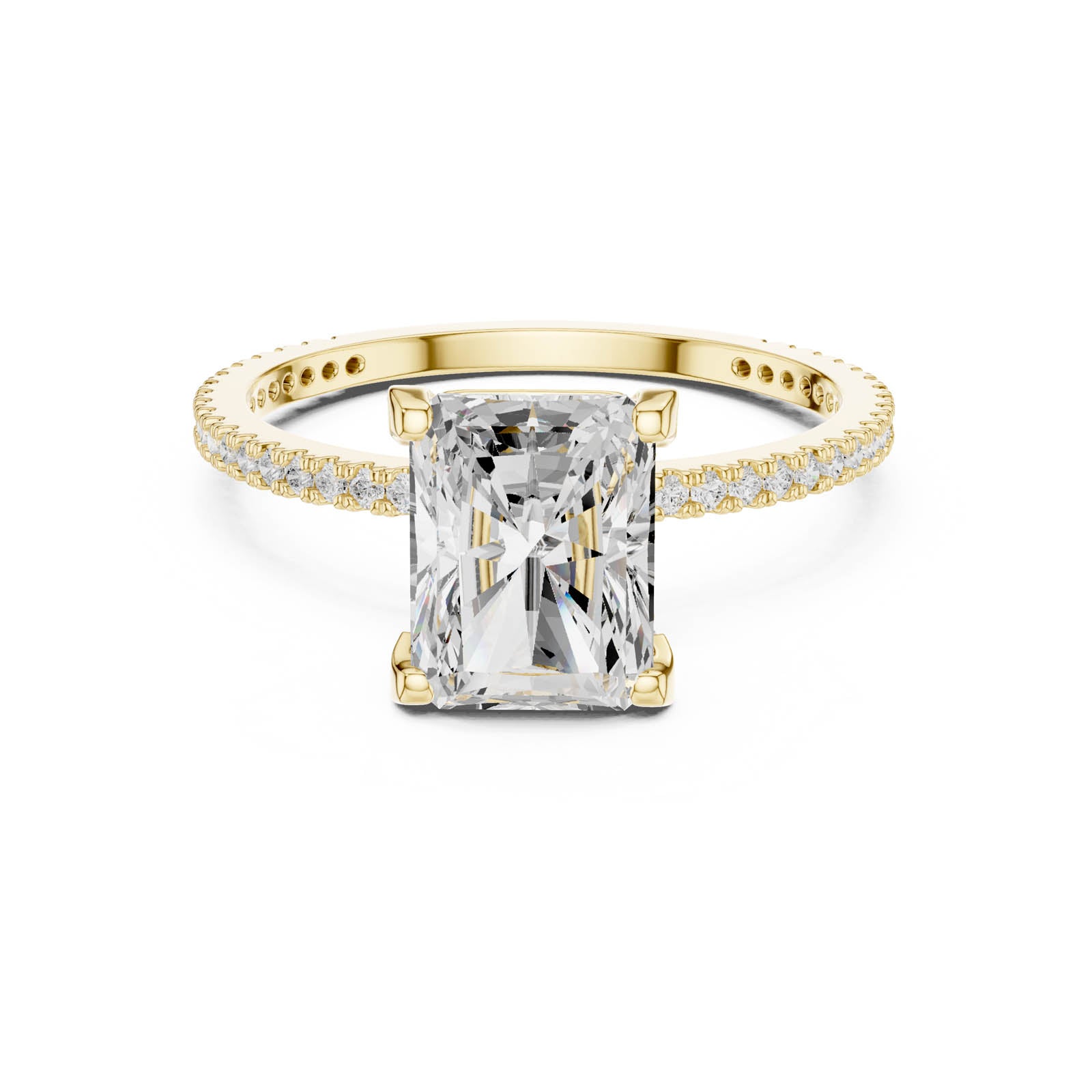 2.29 Ct. Radiant Cut Diamond Ring with Pavé Band (SBWR(68)) 11