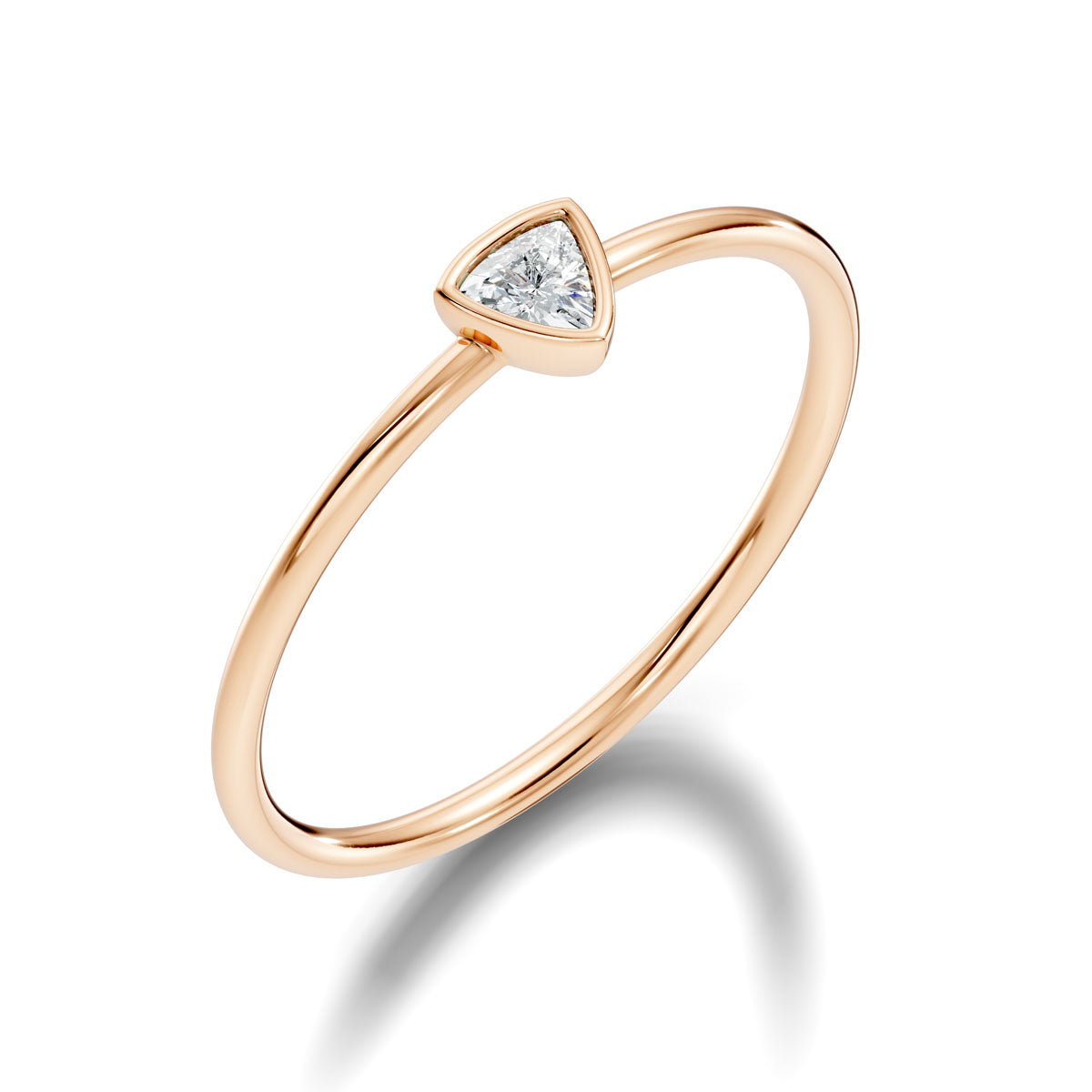 .10 Ct. Trillion Diamond Bezel Solitaire Ring (4-30204514107458) 9