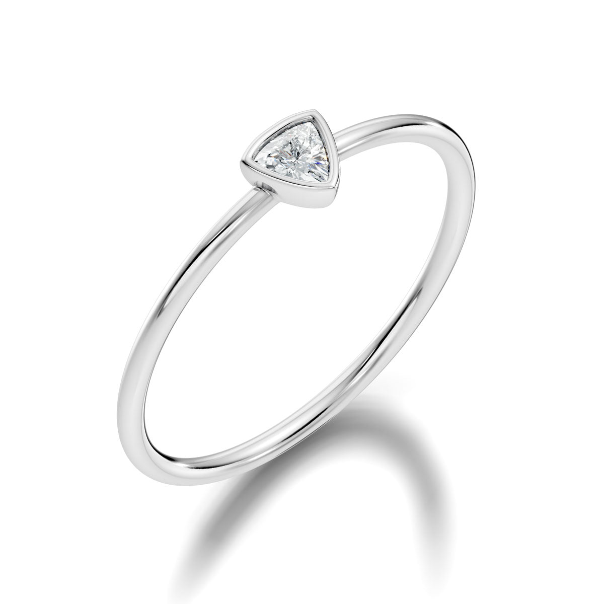 .10 Ct. Trillion Diamond Bezel Solitaire Ring (4-30204514107458) 13