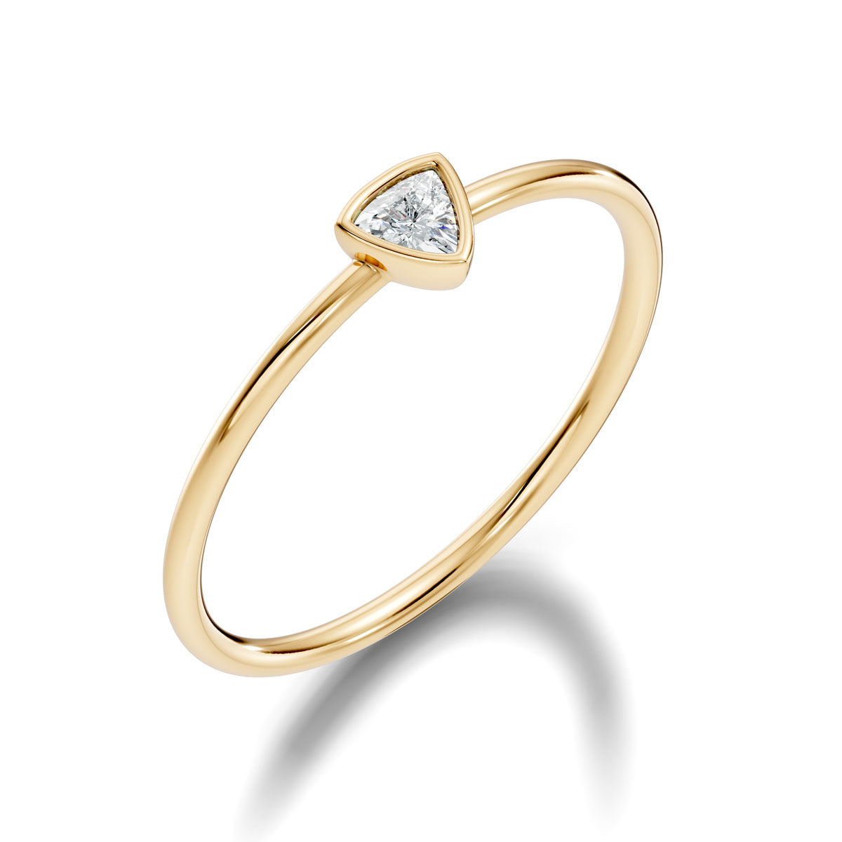 .10 Ct. Trillion Diamond Bezel Solitaire Ring (4-30204514107458)
