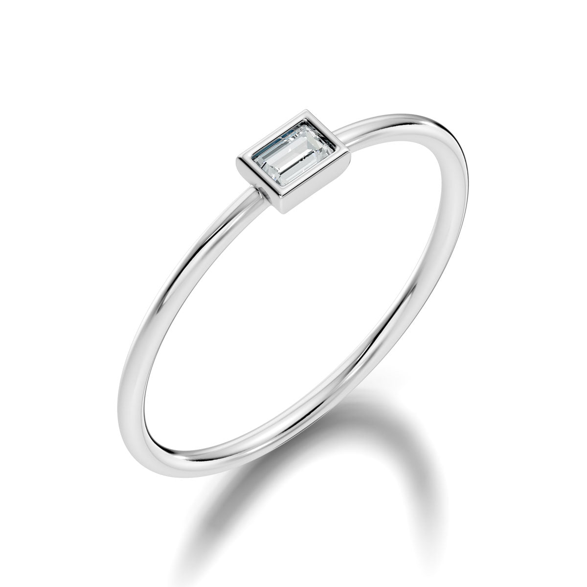 .10 Ct. Baguette Diamond Solitaire Bezel Ring (5-30203716698178) 7