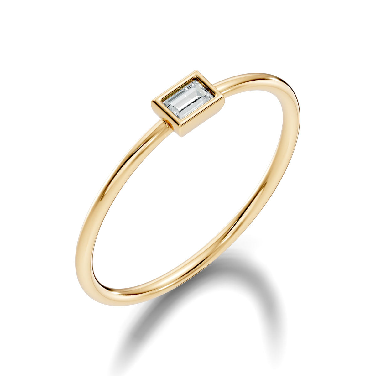 .10 Ct. Baguette Diamond Solitaire Bezel Ring (5-30203716698178)