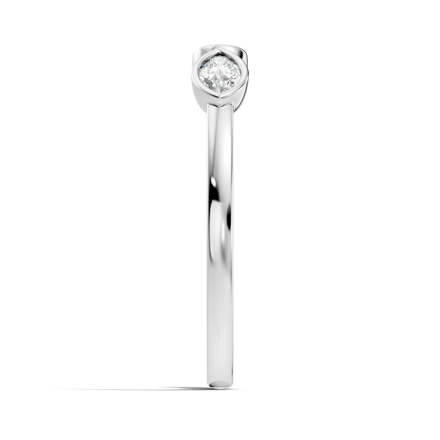 .15 Ct. Round & Marquise Diamond Bezel Open Ring (6-40565727821917) 12