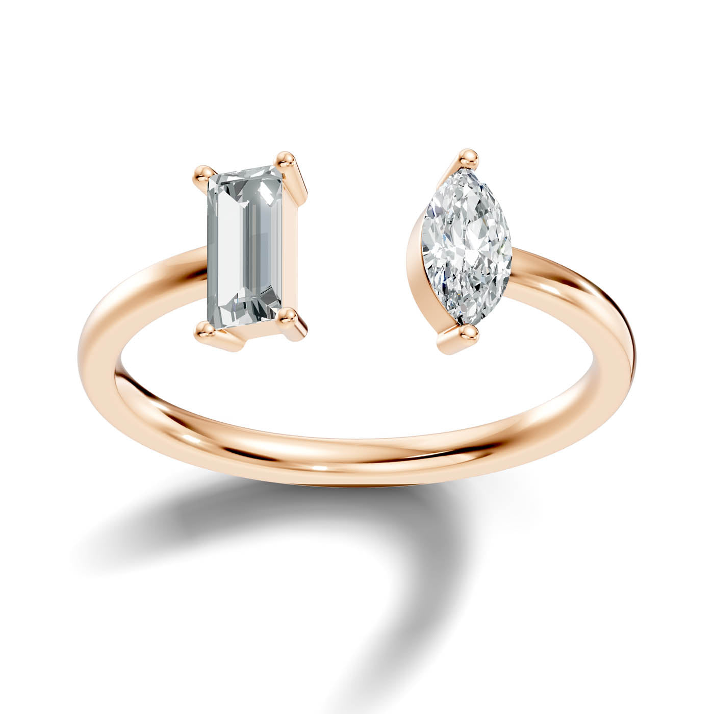 .50 Ct. Baguette and Marquise Diamond Open Ring (9-32954040123485) 7
