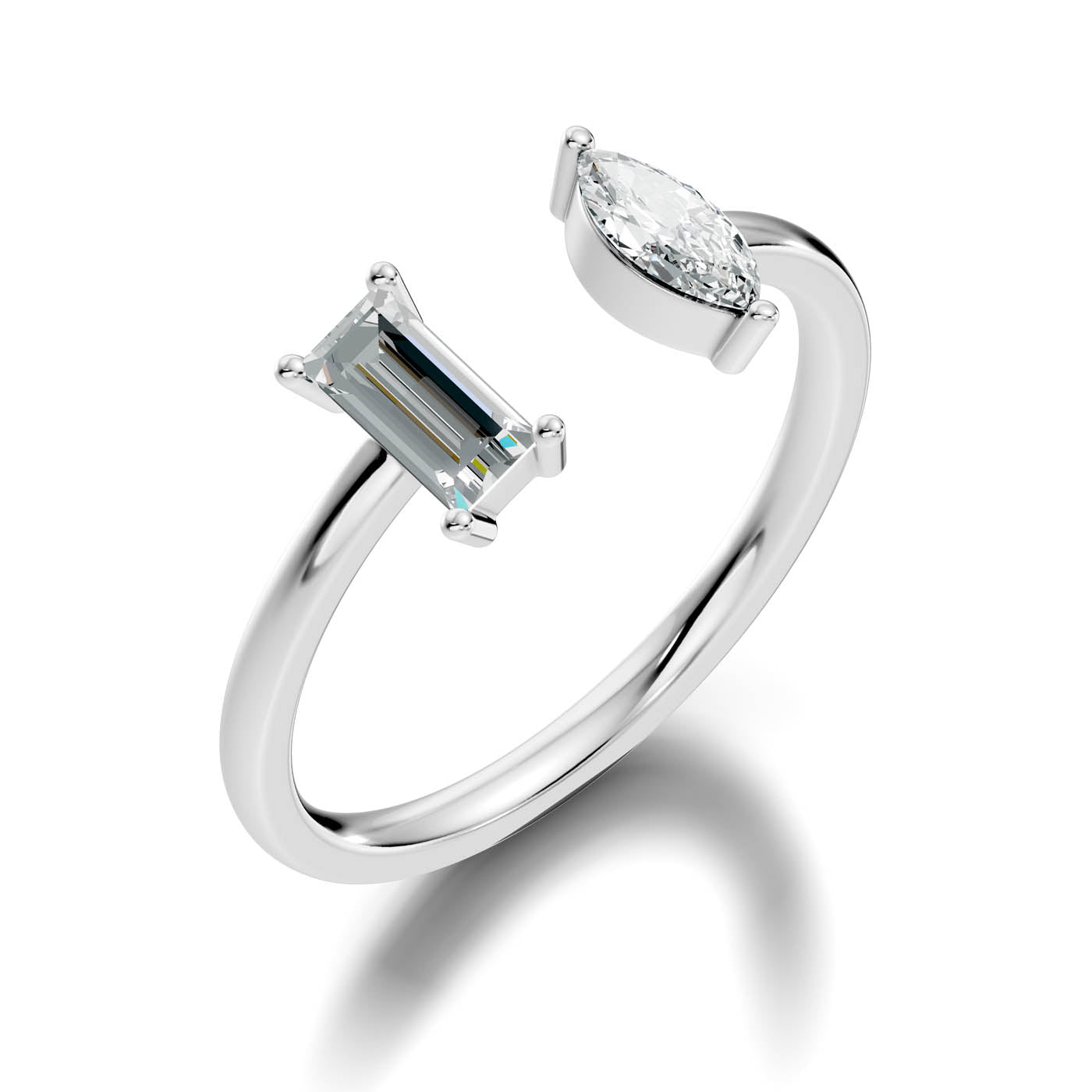 .50 Ct. Baguette and Marquise Diamond Open Ring (9-32954040123485) 13