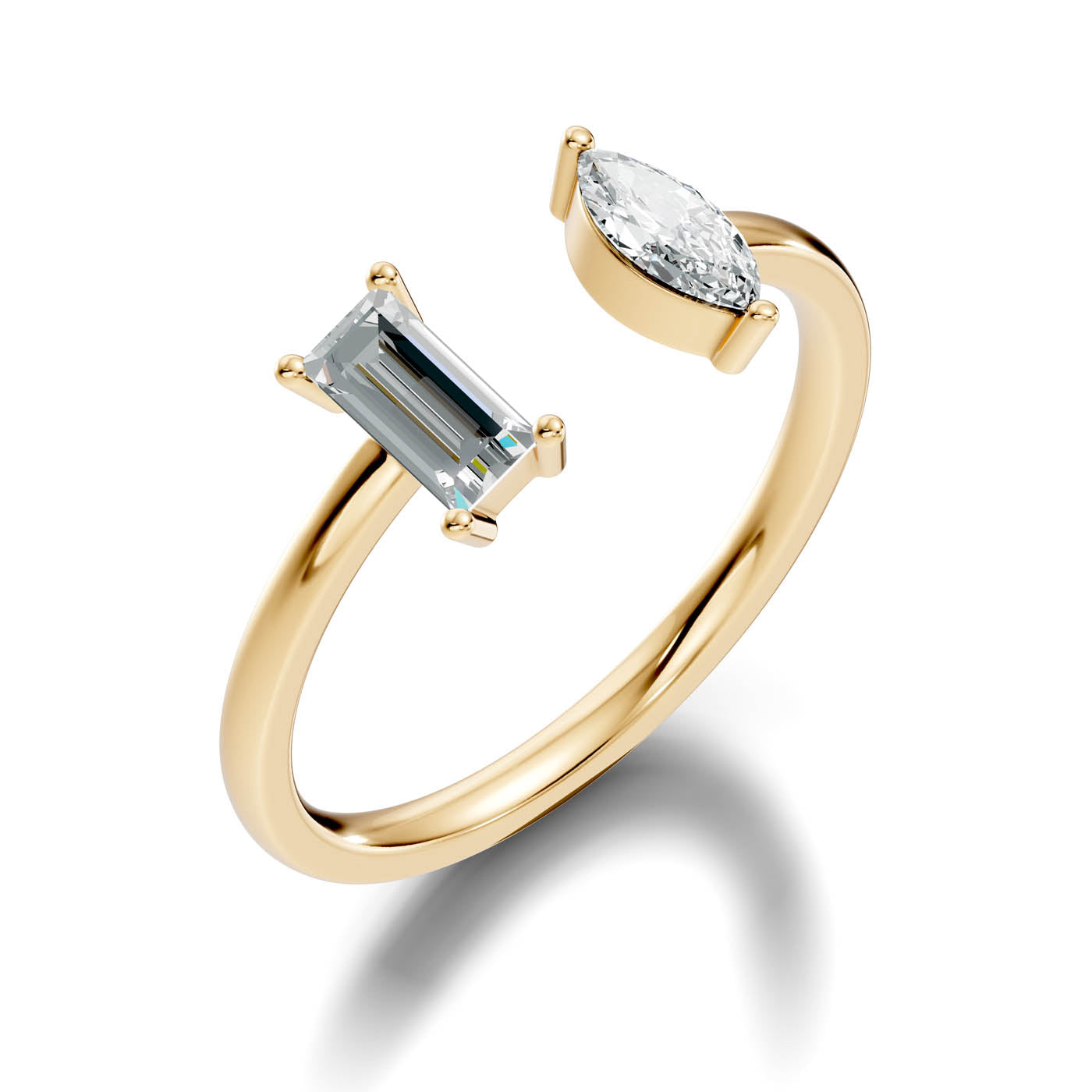 .50 Ct. Baguette and Marquise Diamond Open Ring (9-32954040123485)