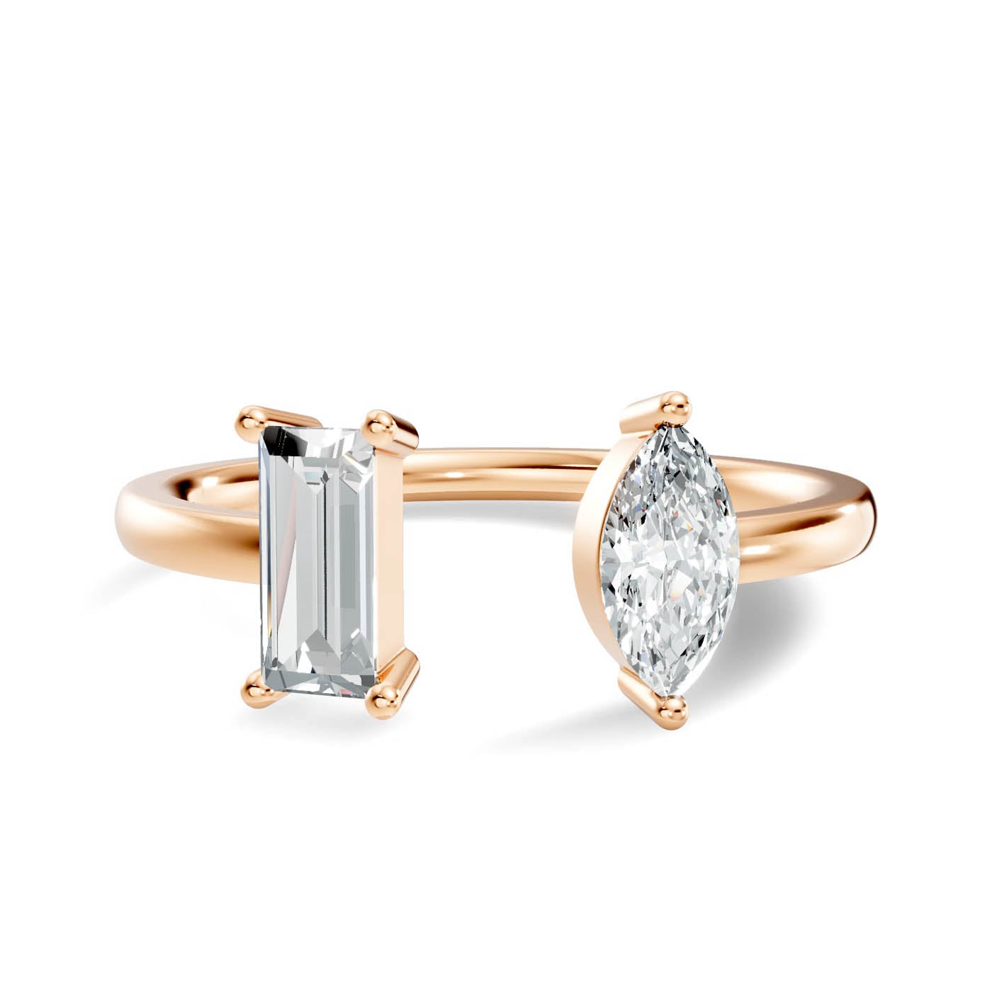 .50 Ct. Baguette and Marquise Diamond Open Ring (9-32954040123485) 6