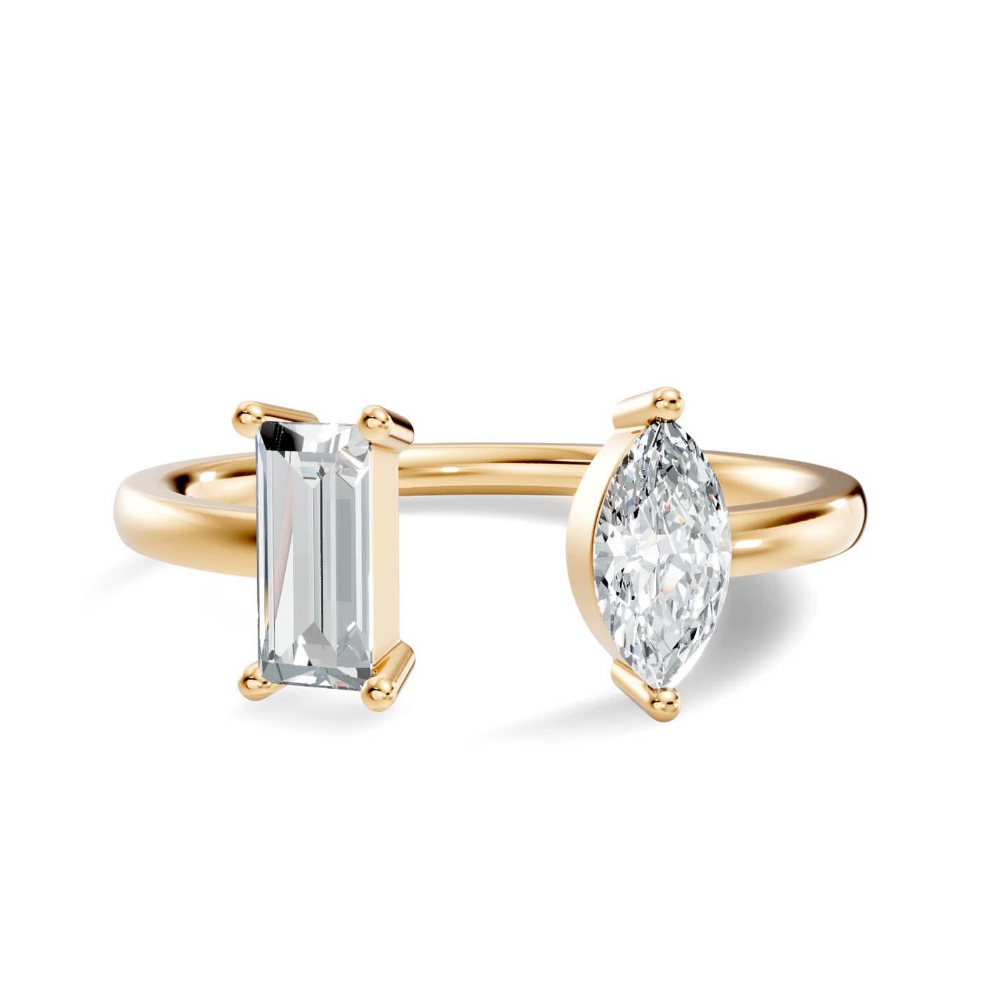 .50 Ct. Baguette and Marquise Diamond Open Ring (9-32954040123485) 3