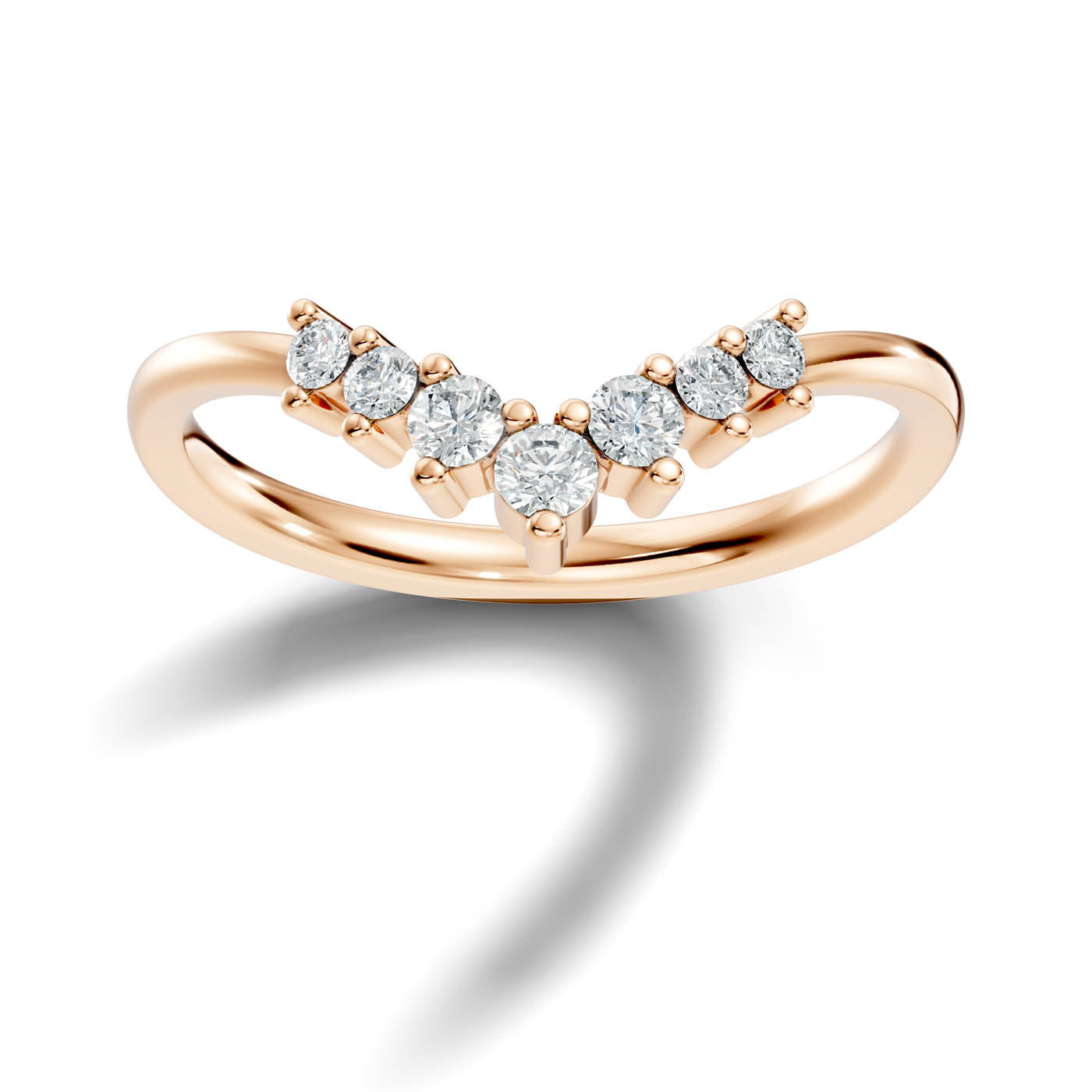 .25 Ct. Chevron Diamond V Band Ring (13-41078833512541) 7