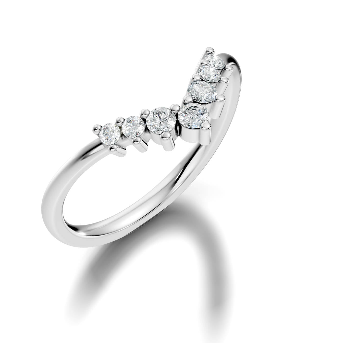 .25 Ct. Chevron Diamond V Band Ring (13-41078833512541) 13