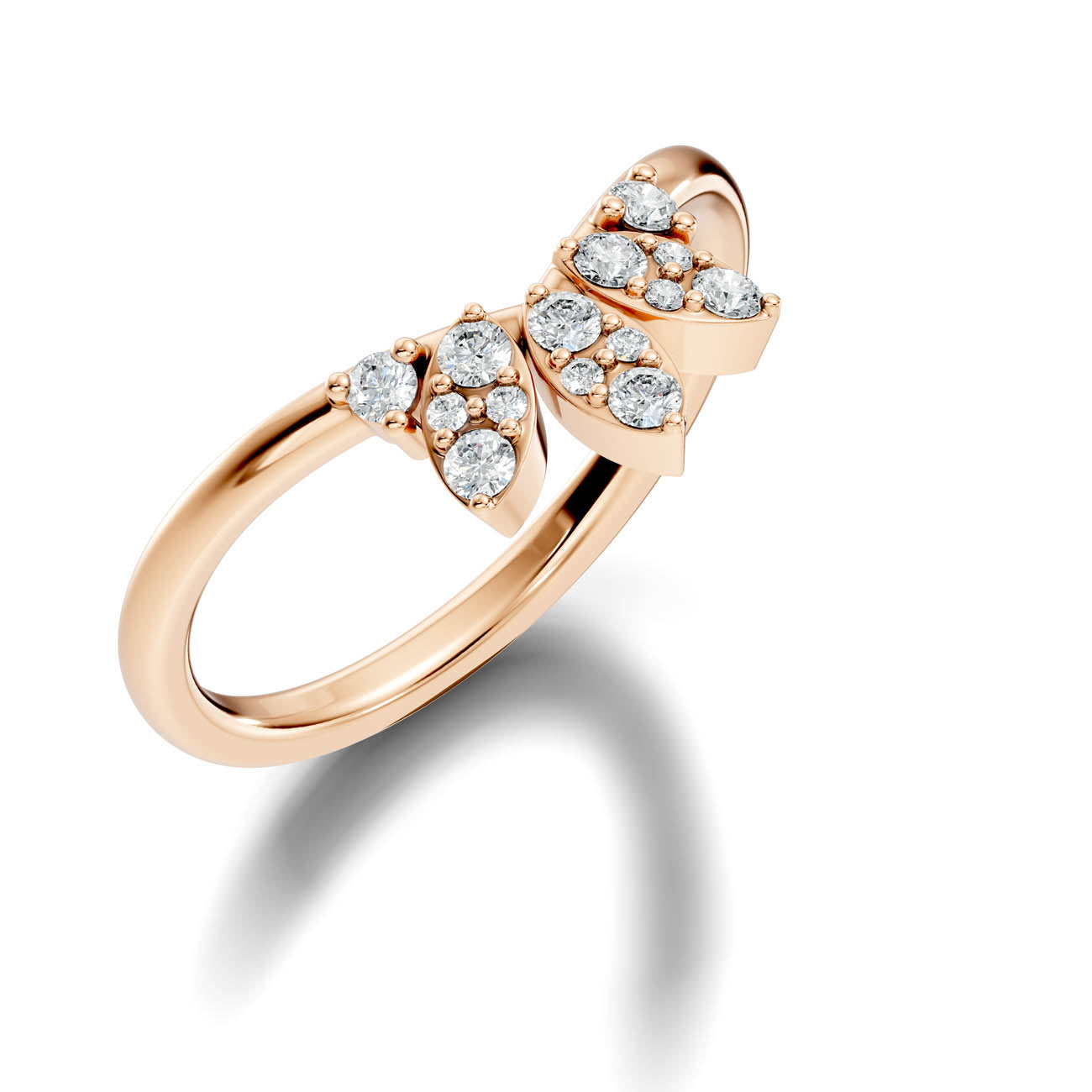 .25 Ct. Round Diamond Cluster Ring with Nature-Inspired Design (14-41078789996637) 9