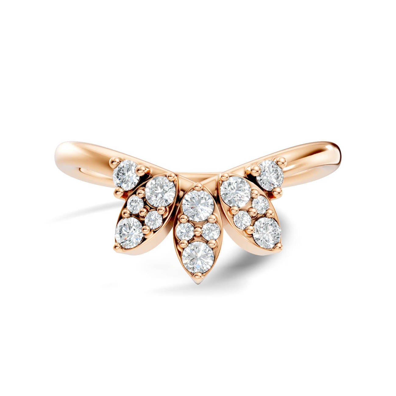 .25 Ct. Round Diamond Cluster Ring with Nature-Inspired Design (14-41078789996637) 6