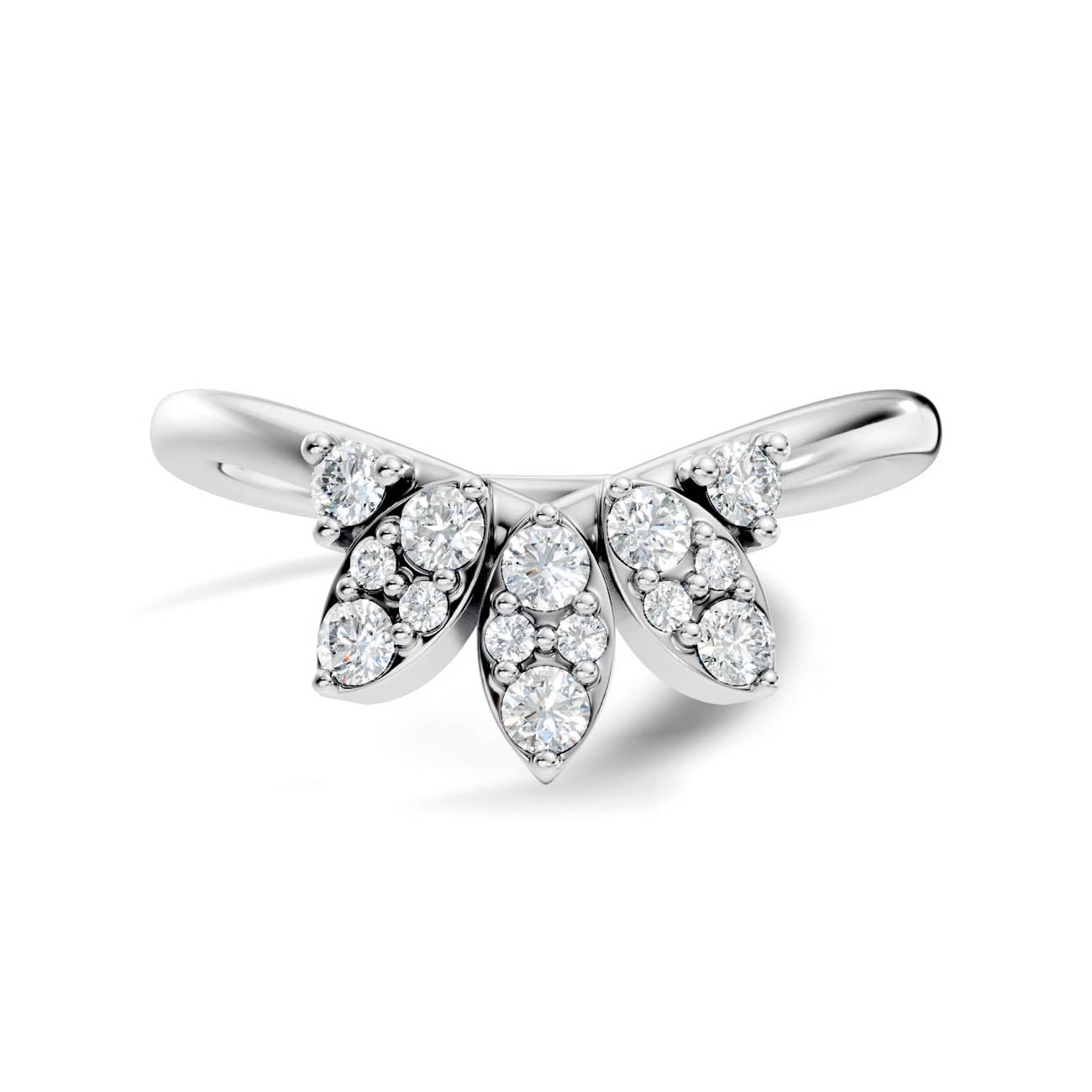 .25 Ct. Round Diamond Cluster Ring with Nature-Inspired Design (14-41078789996637) 10