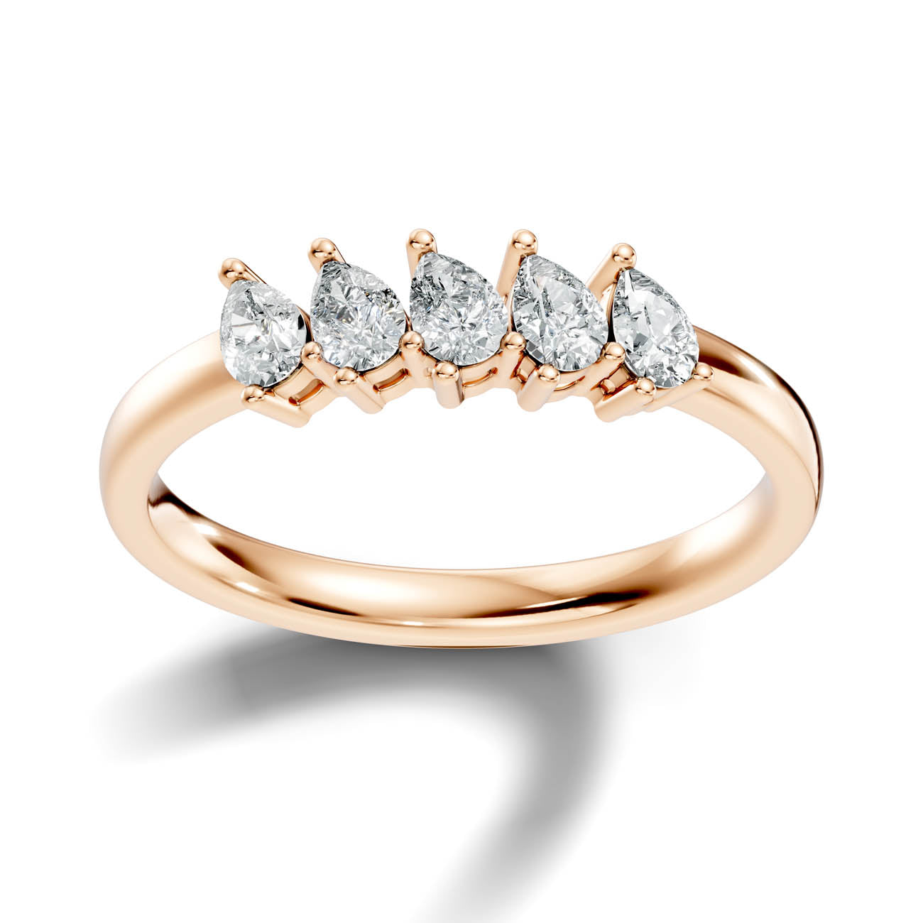 .50 Ct. Pear Cut Diamond Five-Stone Ring (18-d) 7