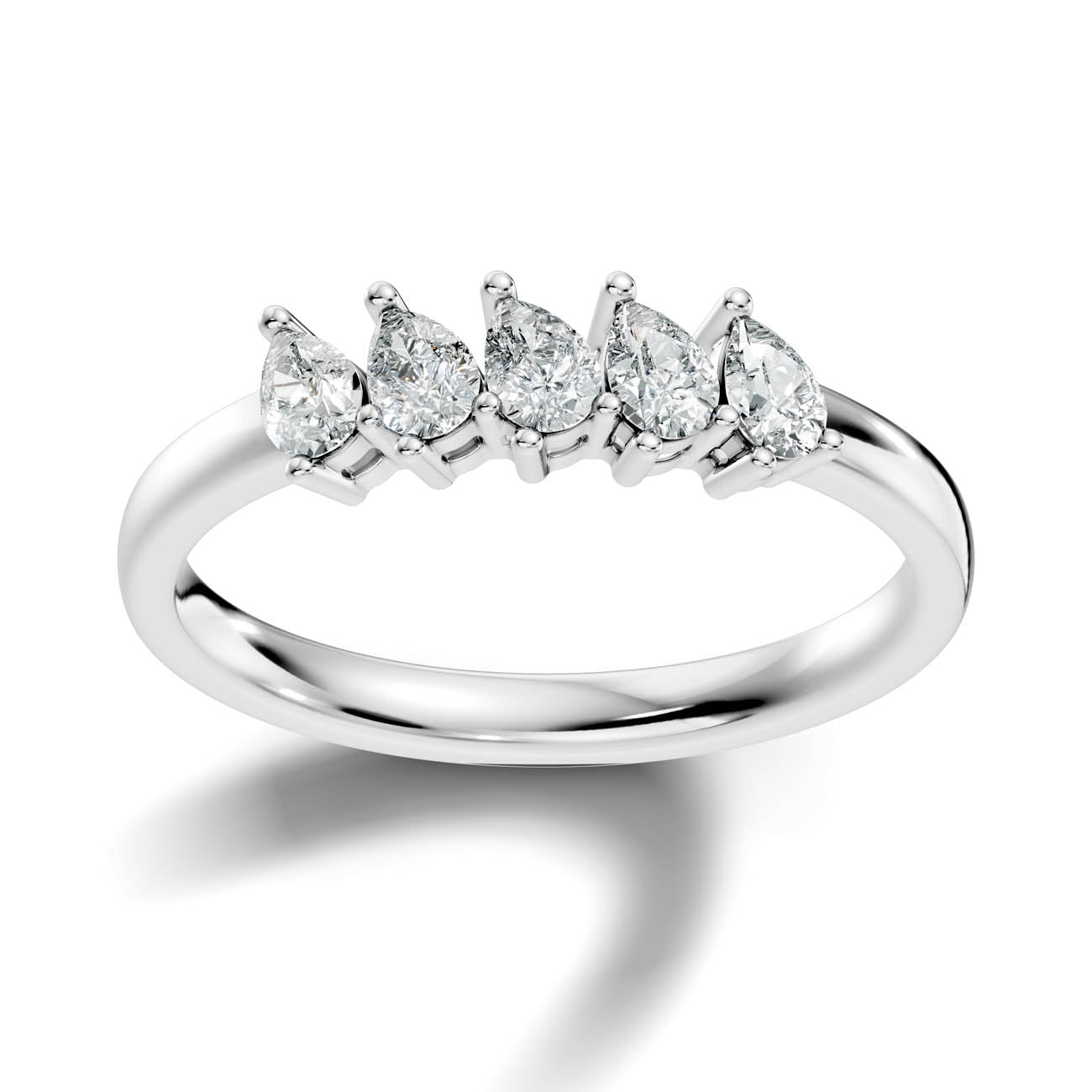 .50 Ct. Pear Cut Diamond Five-Stone Ring (18-d)