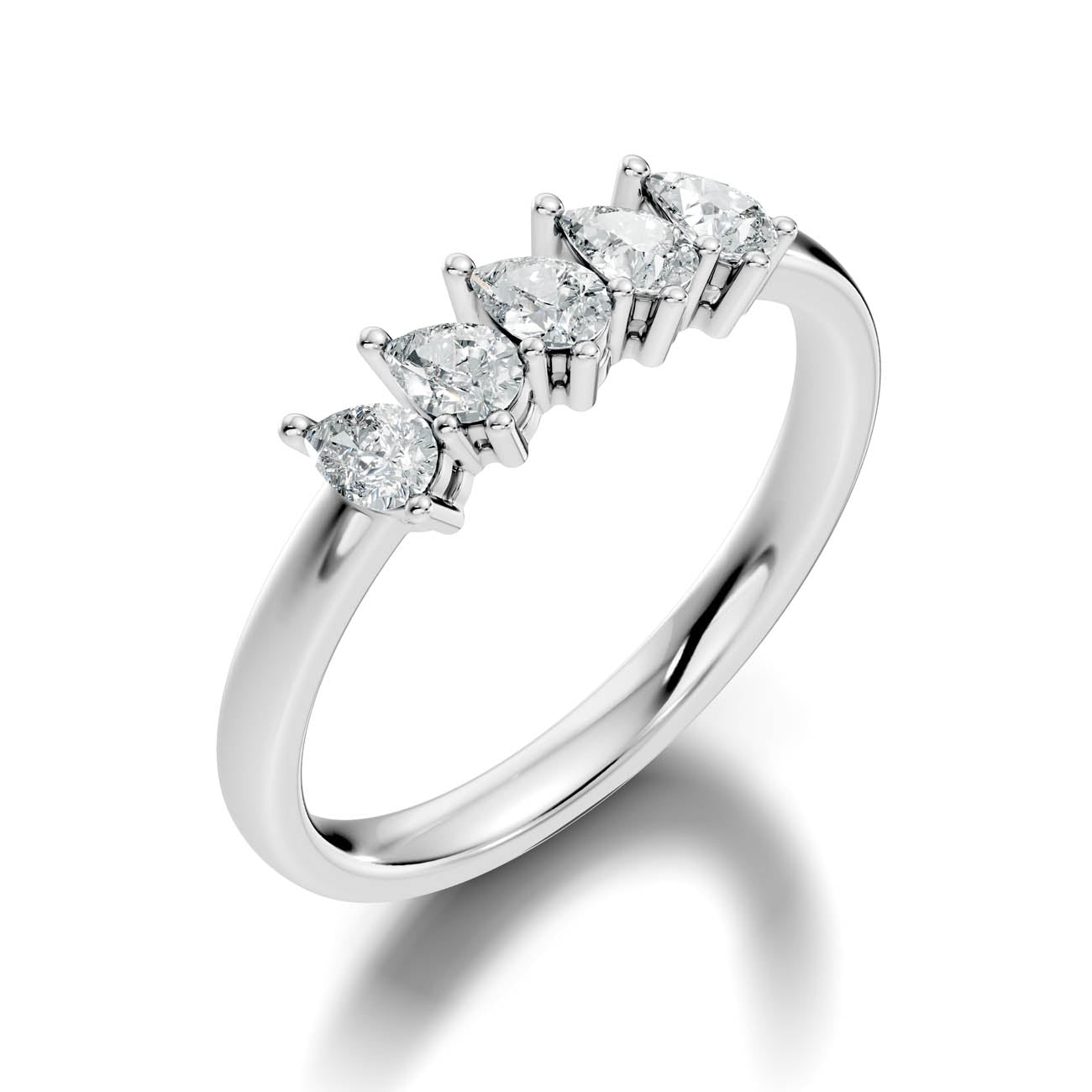 .50 Ct. Pear Cut Diamond Five-Stone Ring (18-d) 13