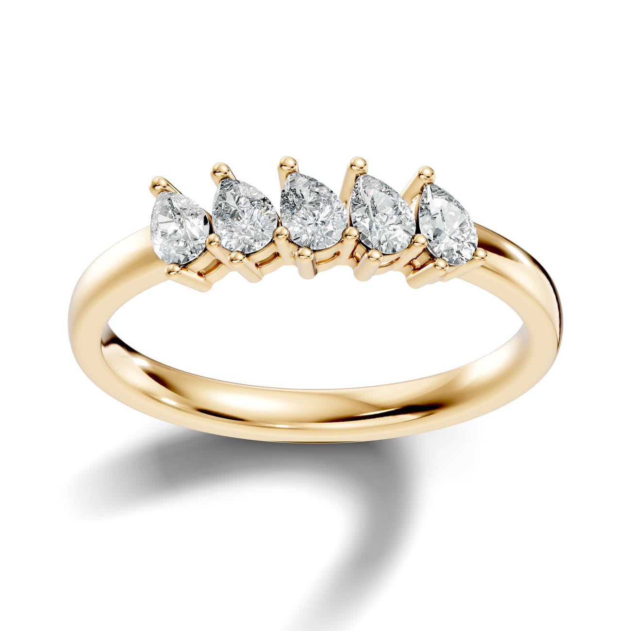 .50 Ct. Pear Cut Diamond Five-Stone Ring (18-d) 4