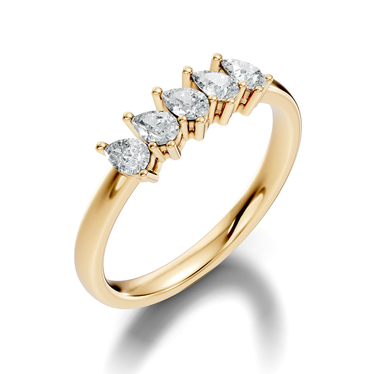 .50 Ct. Pear Cut Diamond Five-Stone Ring (18-d)