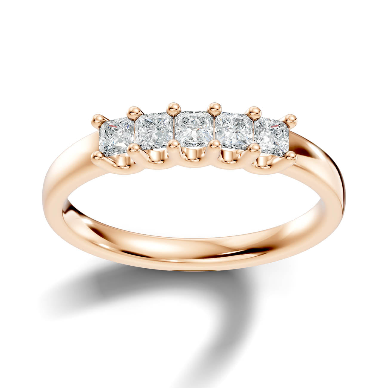 .50 Ct. Princess Cut Diamond Five-Stone Ring (18-f) 7