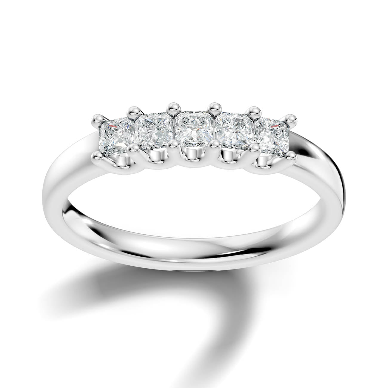 .50 Ct. Princess Cut Diamond Five-Stone Ring (18-f)
