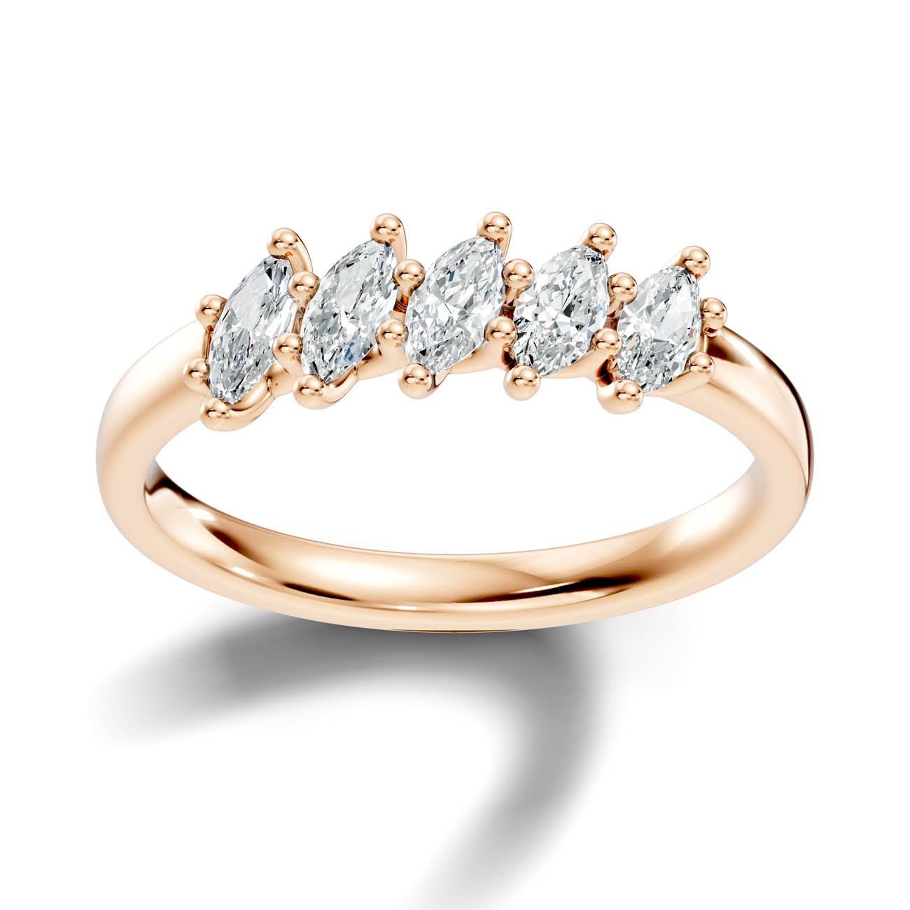 .50 Ct. Marquise Cut Diamond Five-Stone Ring (18-e) 7