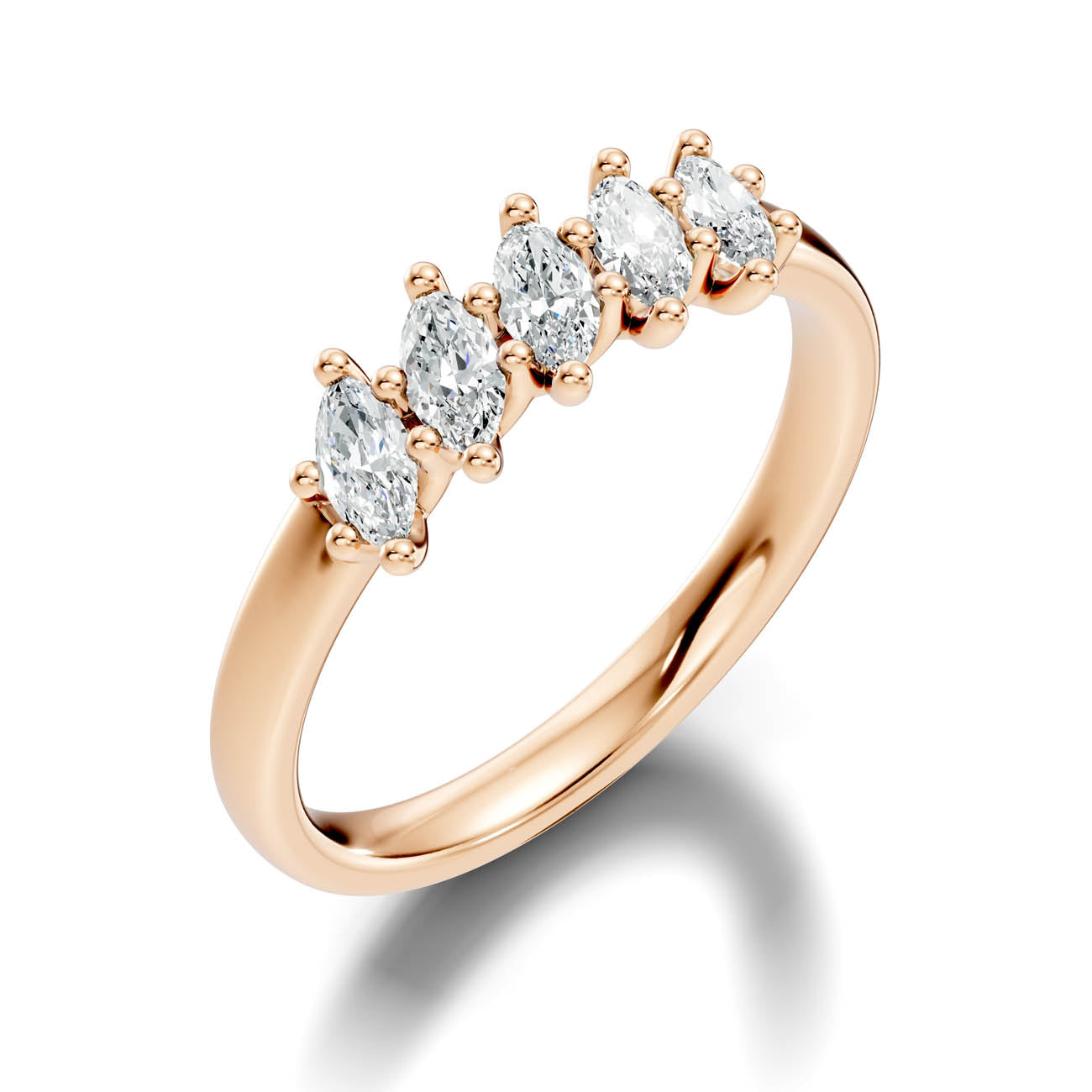 .50 Ct. Marquise Cut Diamond Five-Stone Ring (18-e) 9