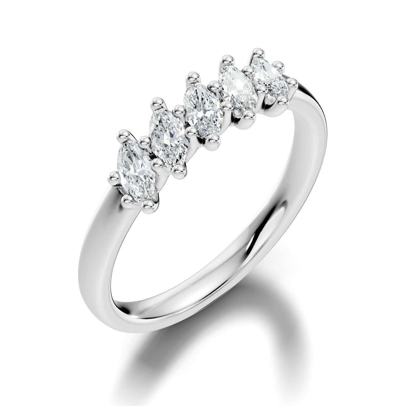 .50 Ct. Marquise Cut Diamond Five-Stone Ring (18-e) 13