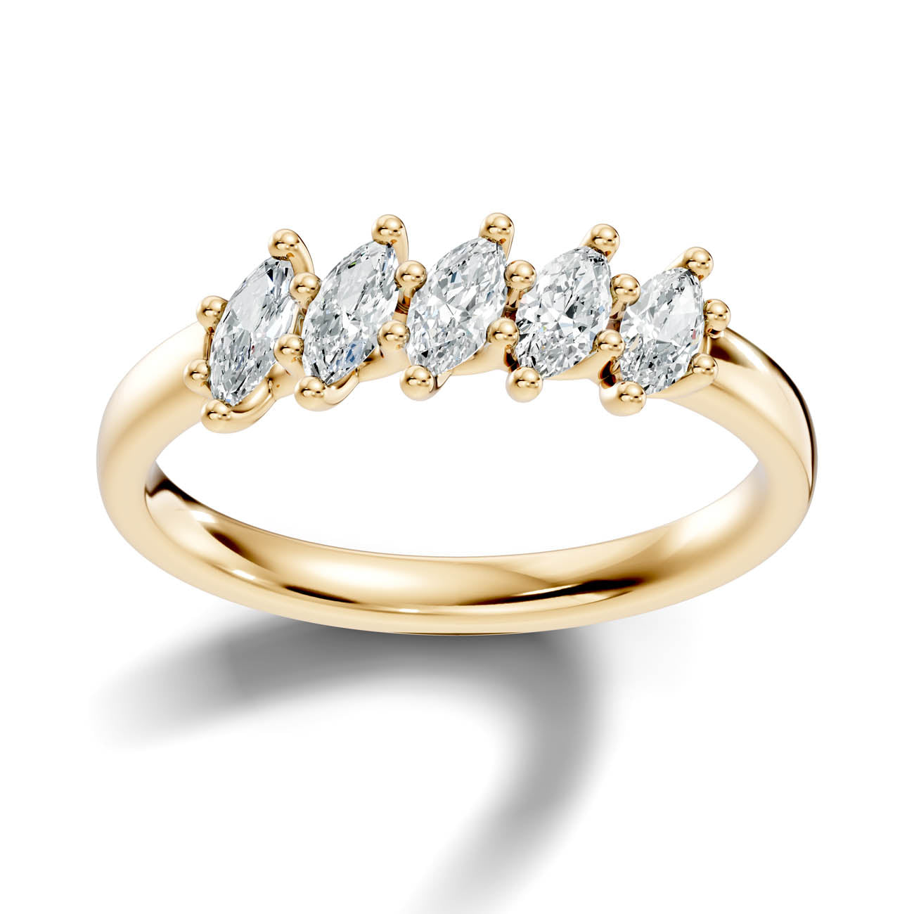 .50 Ct. Marquise Cut Diamond Five-Stone Ring (18-e) 4