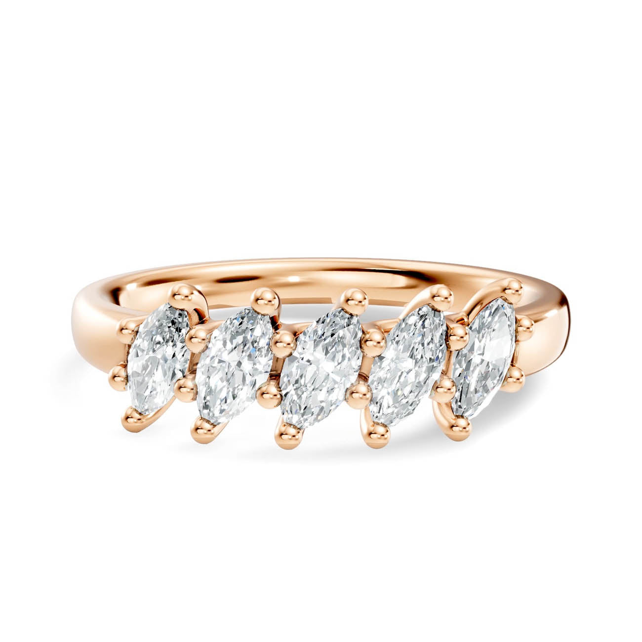 .50 Ct. Marquise Cut Diamond Five-Stone Ring (18-e) 6