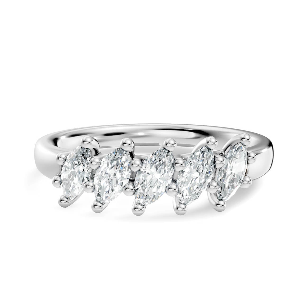 .50 Ct. Marquise Cut Diamond Five-Stone Ring (18-e) 10