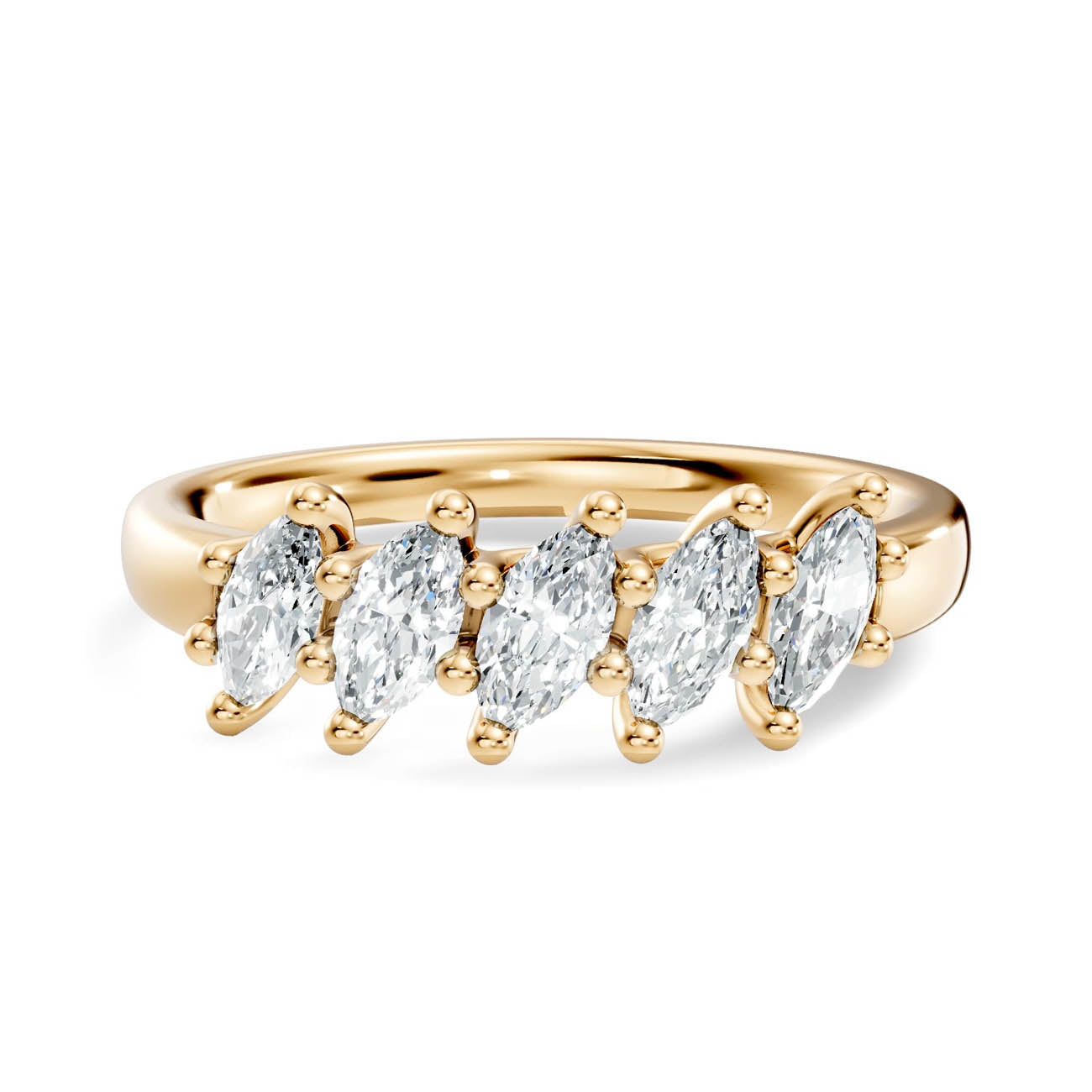 .50 Ct. Marquise Cut Diamond Five-Stone Ring (18-e) 3