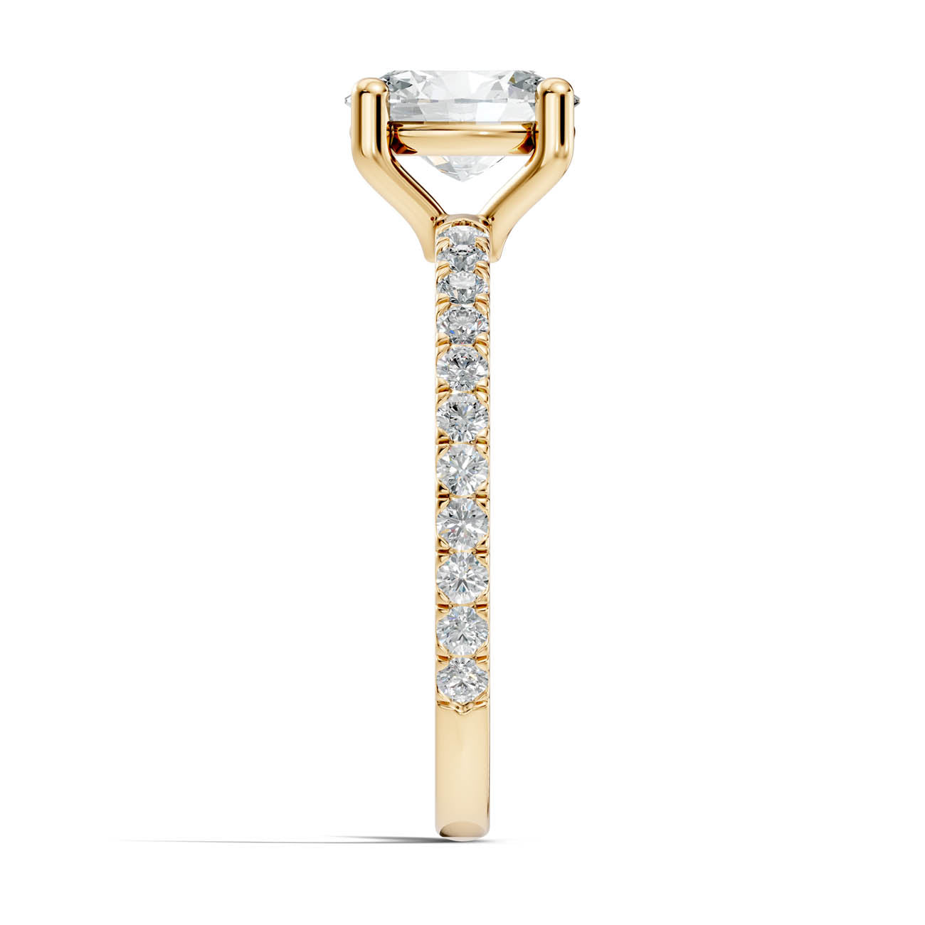 1.34 Ct. Oval Cut Diamond Pavé Engagement Ring (21-b) 15