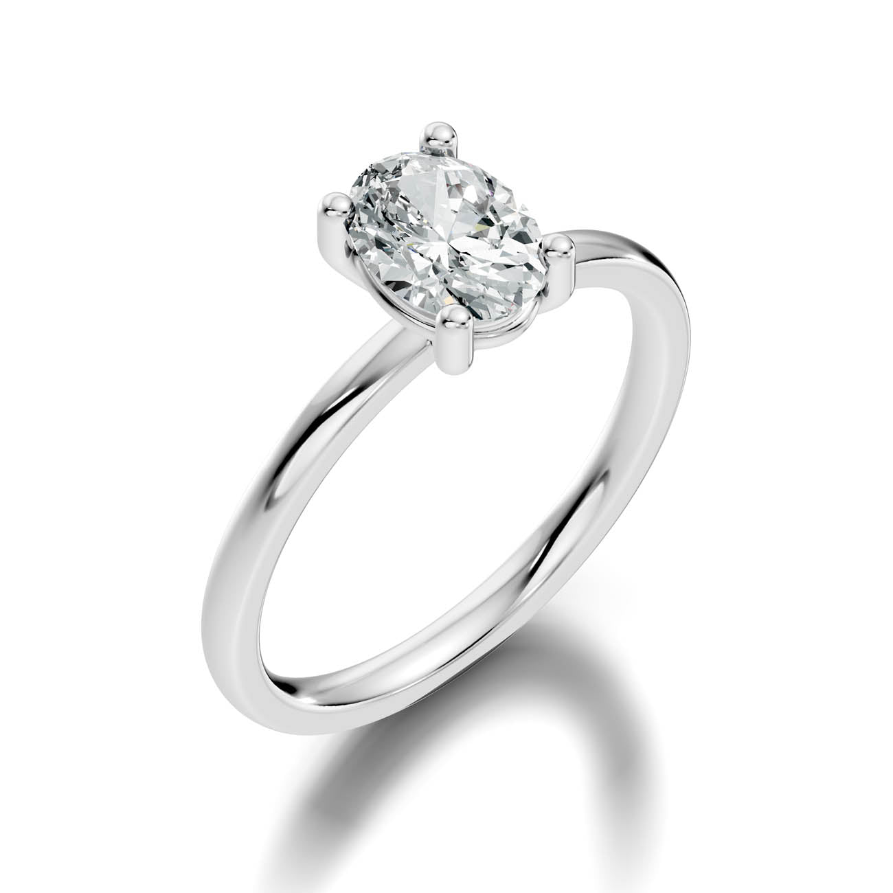 1.00 Ct. Oval Cut Diamond Solitaire Engagement Ring (21-b copy) 13