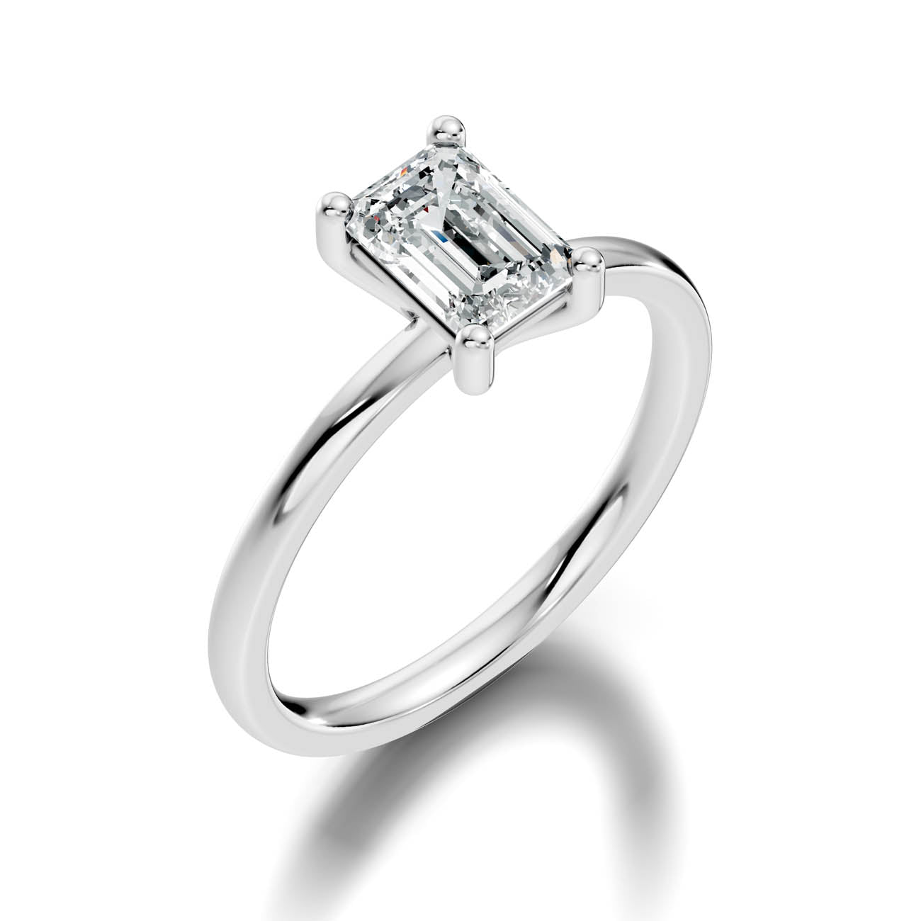 1.00 Ct. Emerald Cut Solitaire Engagement Ring (21-c copy) 13