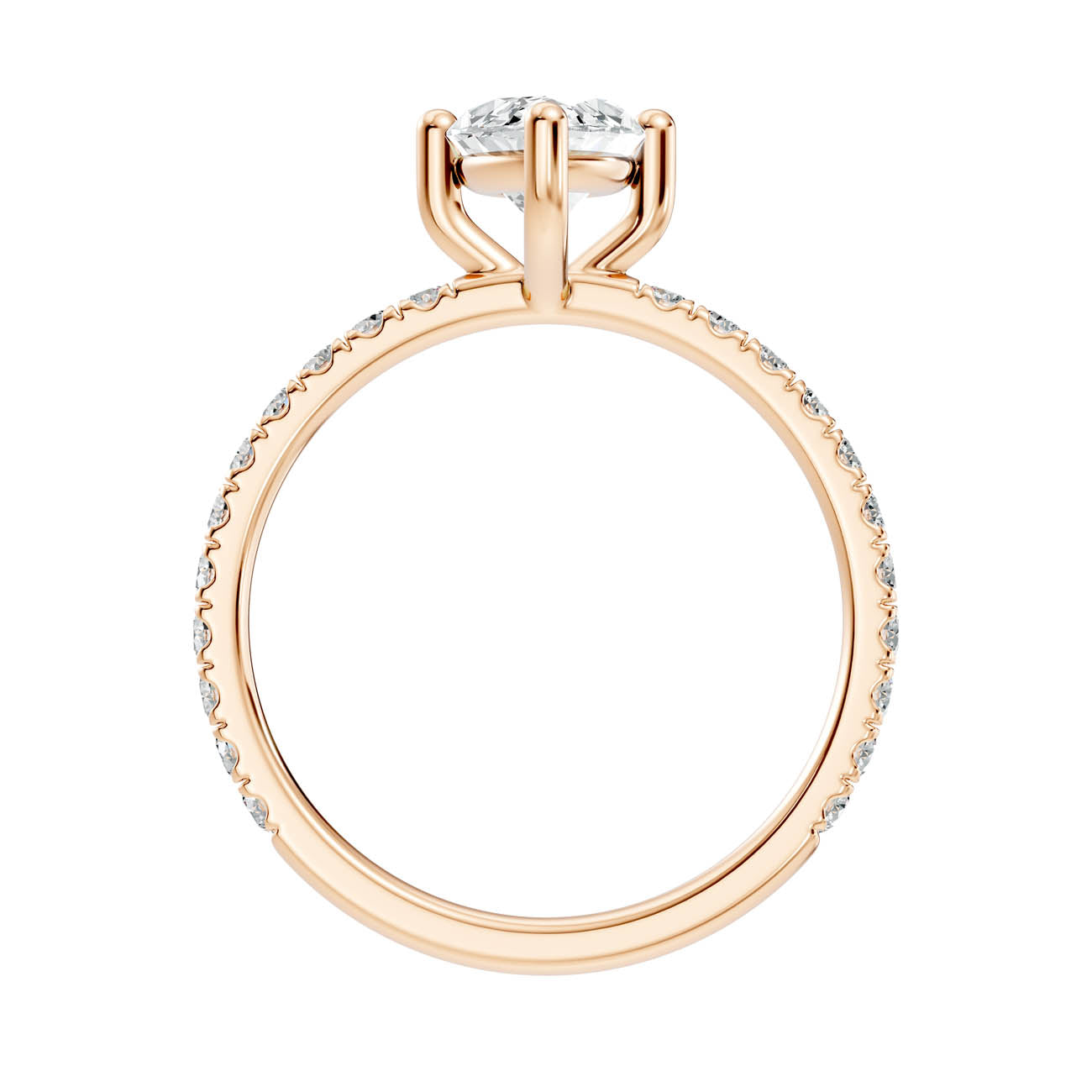 1.34 Ct. Marquise Diamond Pavé Band Engagement Ring (21-d) 5