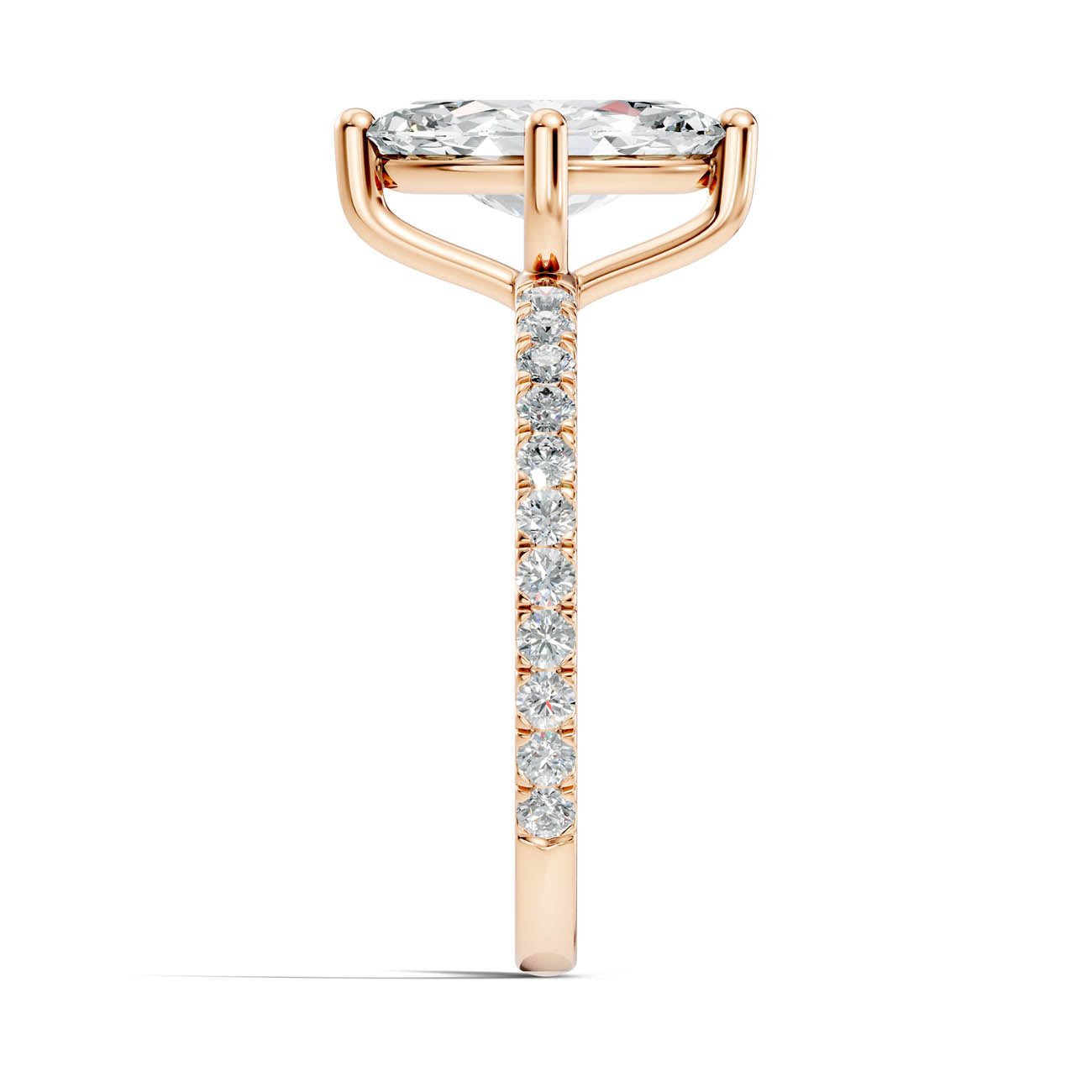 1.34 Ct. Marquise Diamond Pavé Band Engagement Ring (21-d) 8