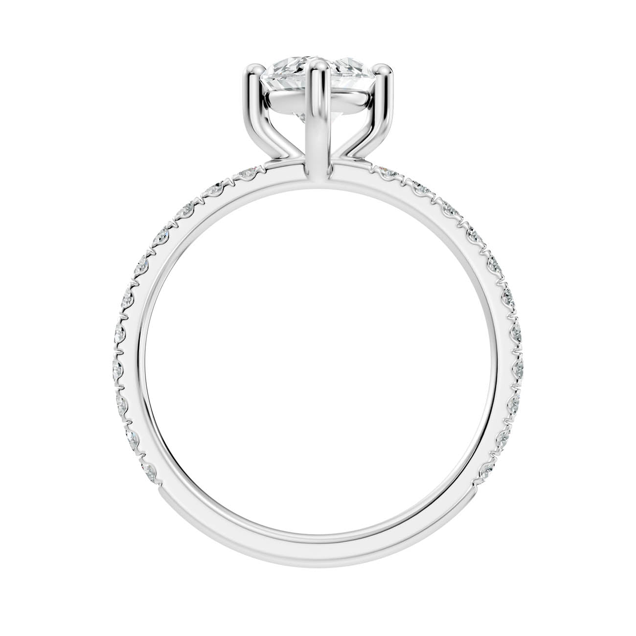 1.34 Ct. Marquise Diamond Pavé Band Engagement Ring (21-d) 11