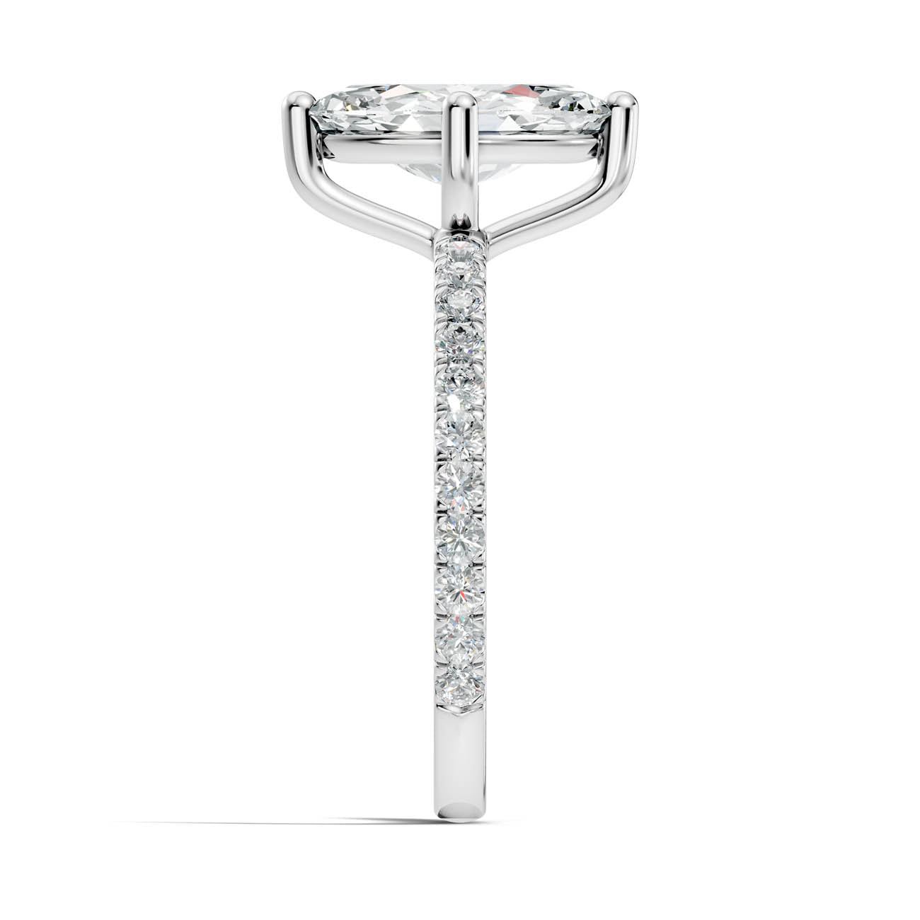 1.34 Ct. Marquise Diamond Pavé Band Engagement Ring (21-d) 12