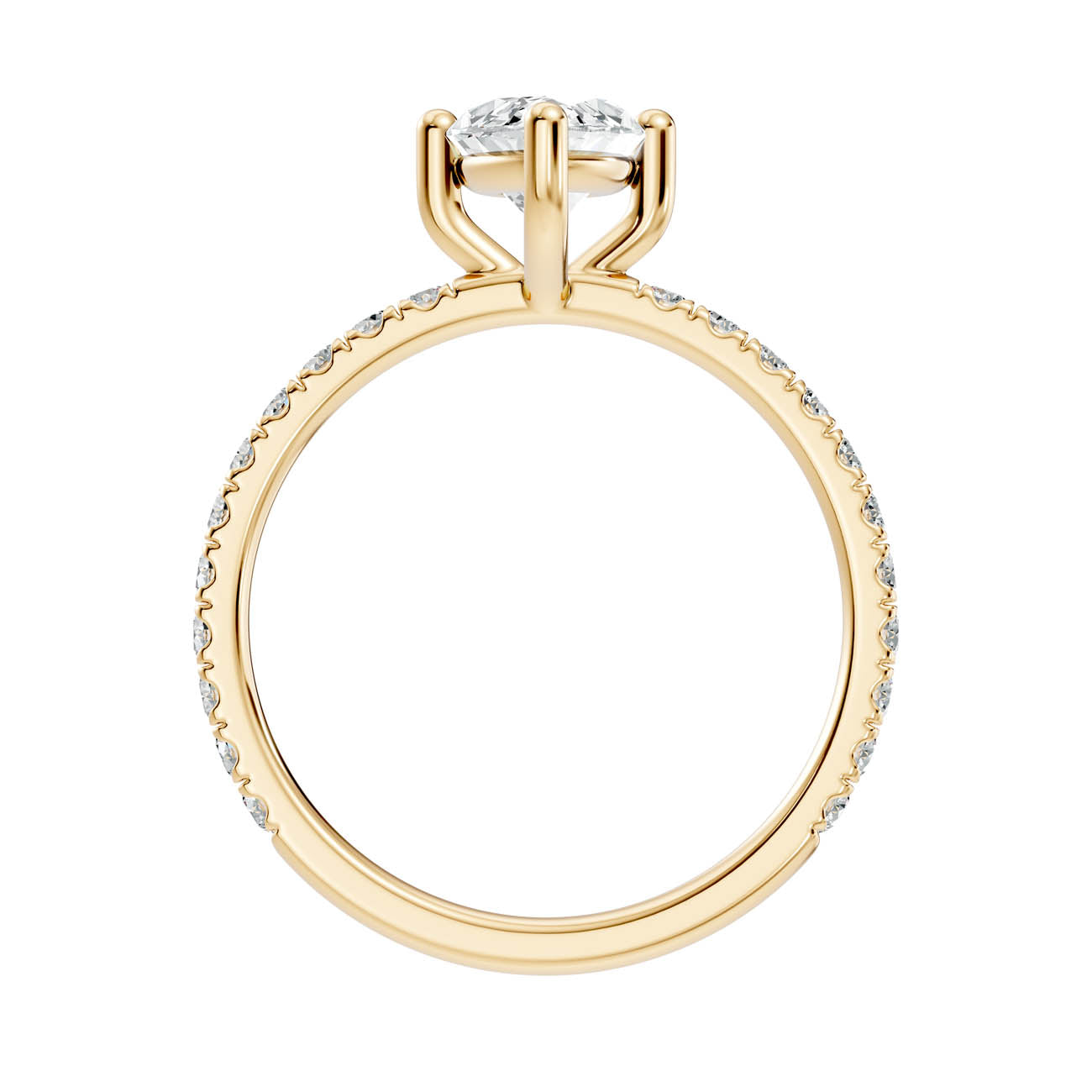 1.34 Ct. Marquise Diamond Pavé Band Engagement Ring (21-d) 14