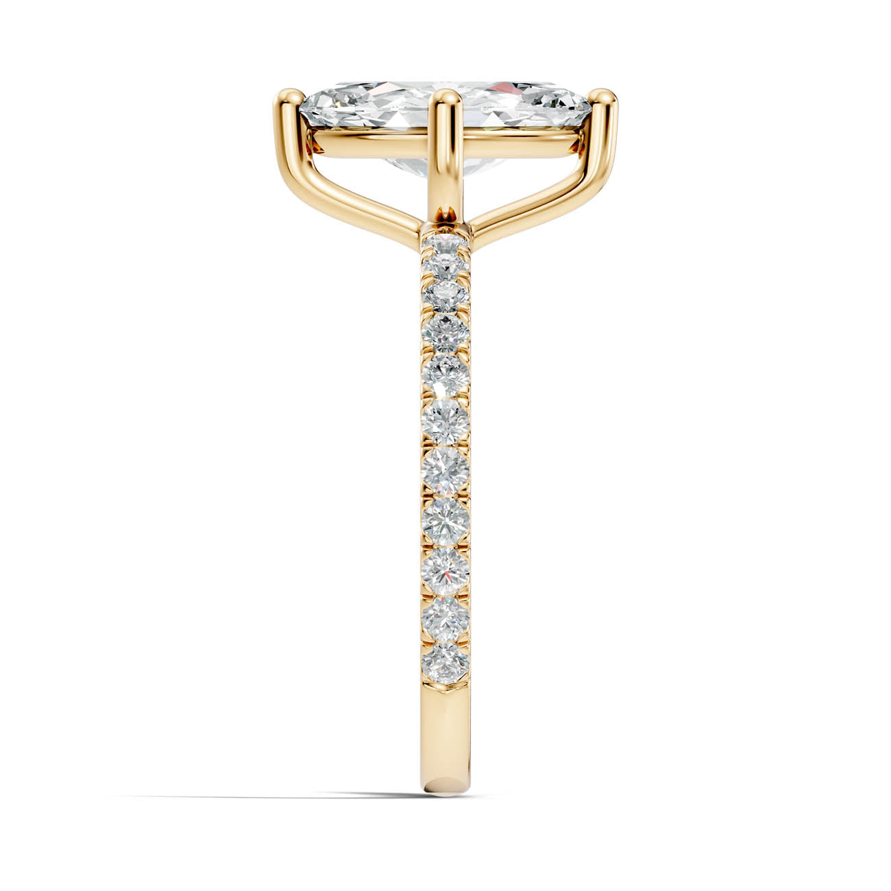 1.34 Ct. Marquise Diamond Pavé Band Engagement Ring (21-d) 15