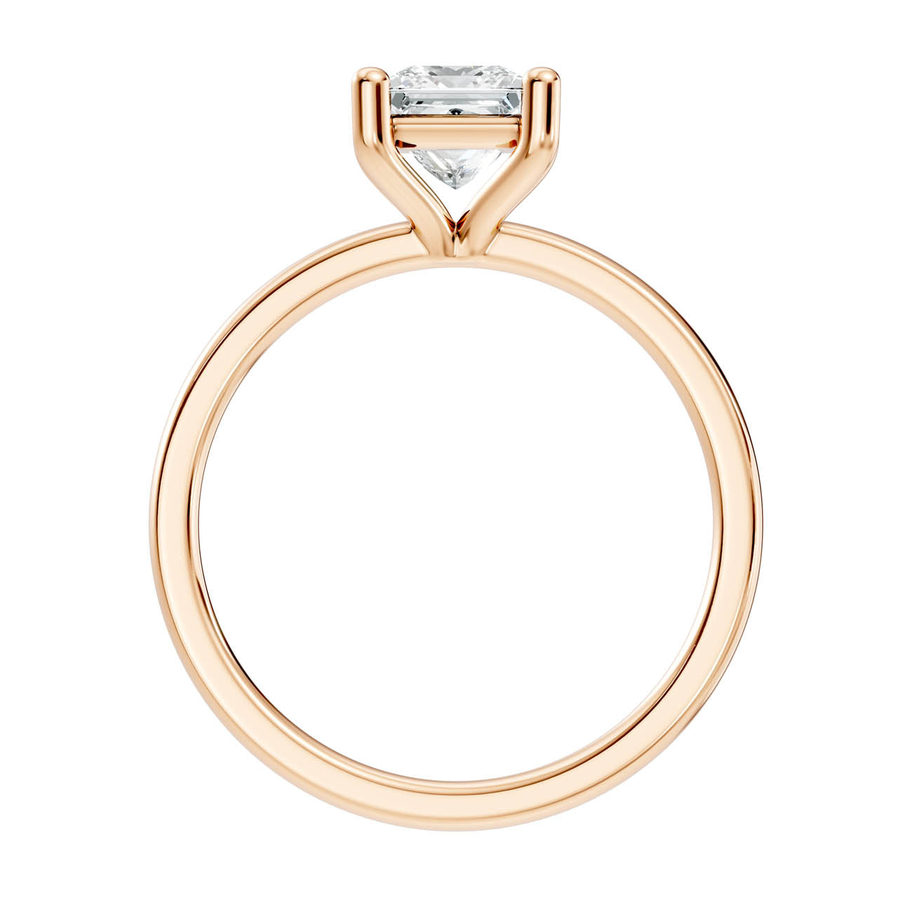 1.00 Ct. Princess Cut Diamond Solitaire Ring (21-e copy) 5