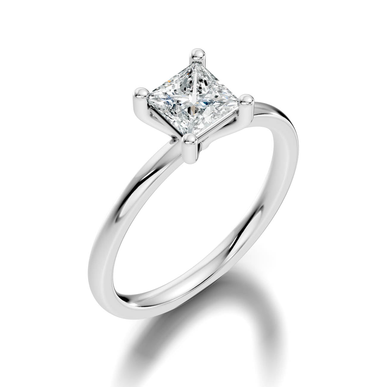 1.00 Ct. Princess Cut Diamond Solitaire Ring (21-e copy) 13
