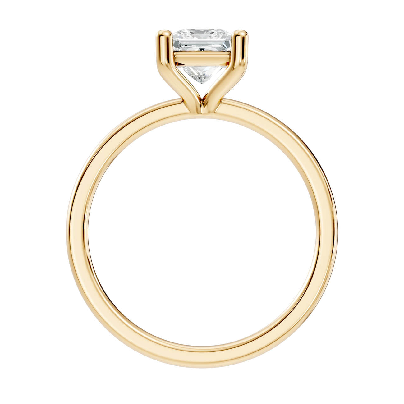 1.00 Ct. Princess Cut Diamond Solitaire Ring (21-e copy) 14