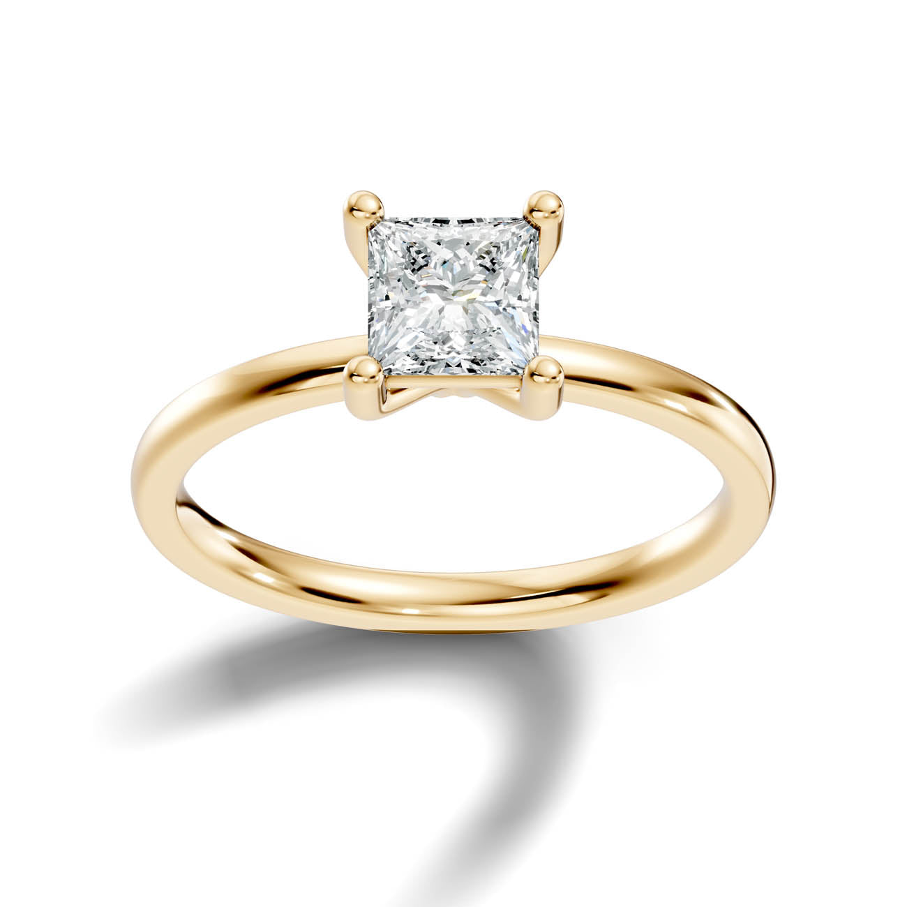 1.00 Ct. Princess Cut Diamond Solitaire Ring (21-e copy) 4