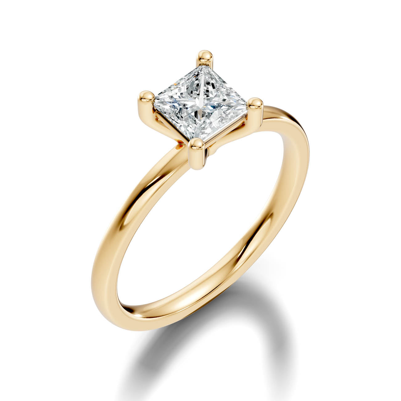 1.00 Ct. Princess Cut Diamond Solitaire Ring (21-e copy) 2