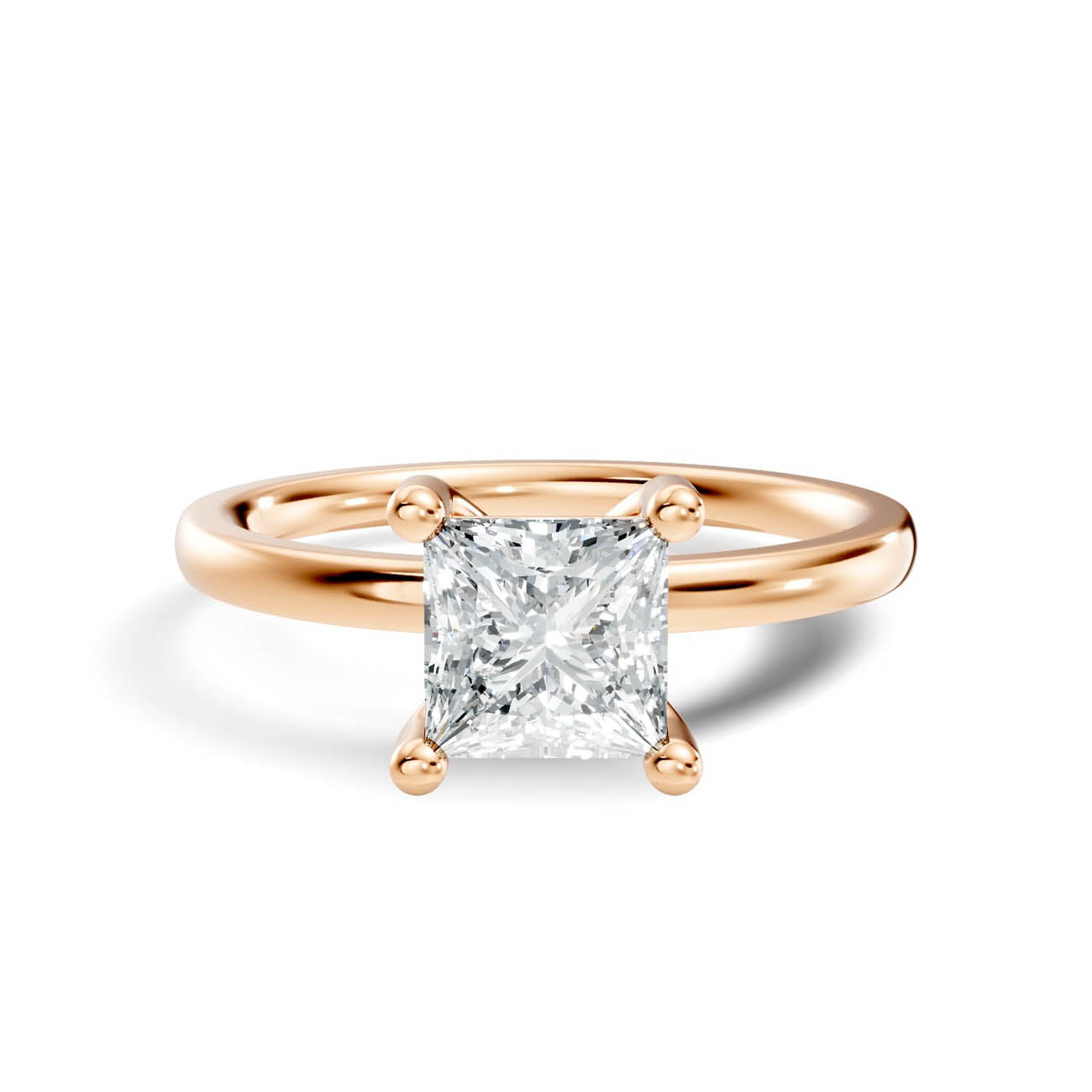 1.00 Ct. Princess Cut Diamond Solitaire Ring (21-e copy) 6